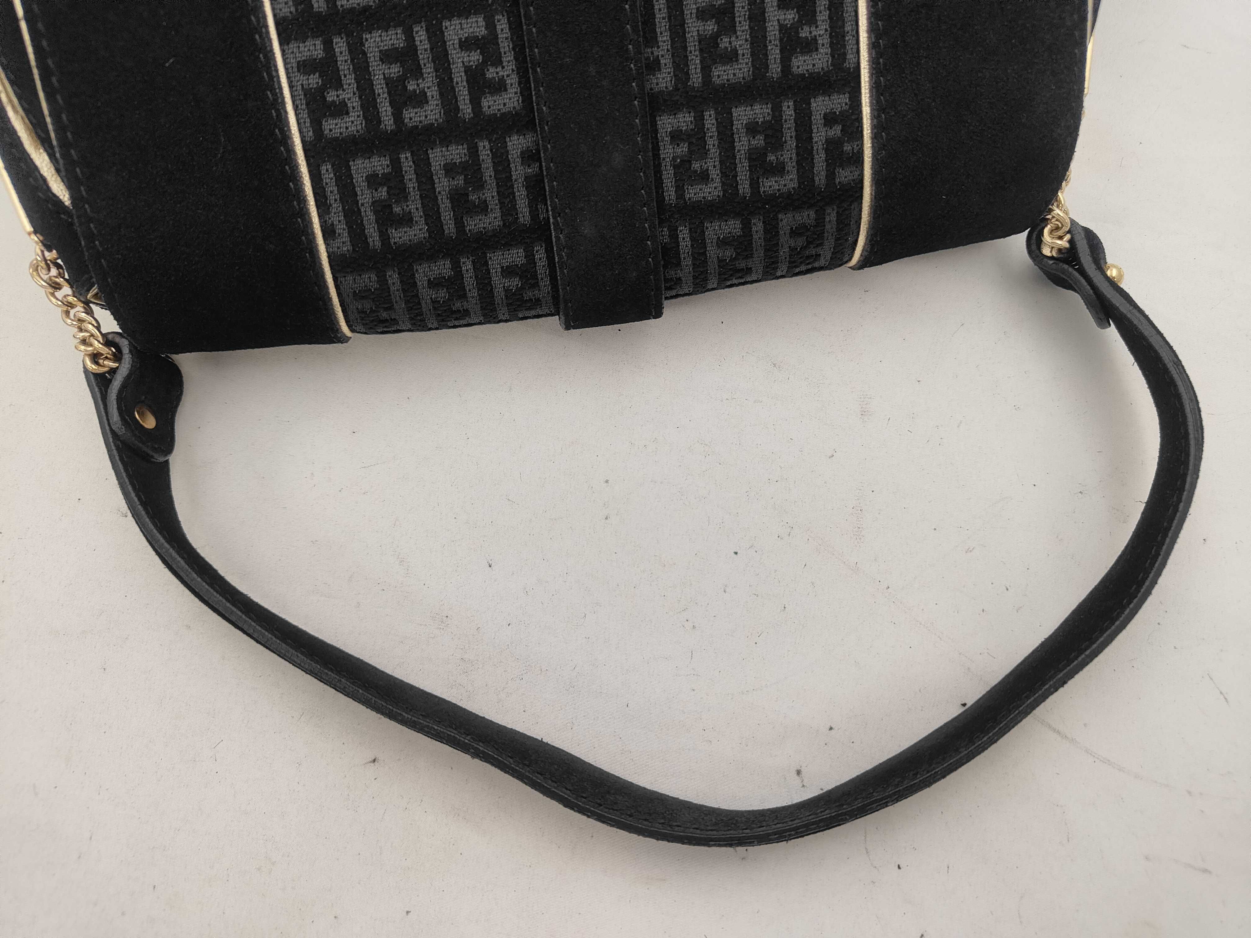 Zucchino Suede Jacquard Gold Shoulder Bag — view 3