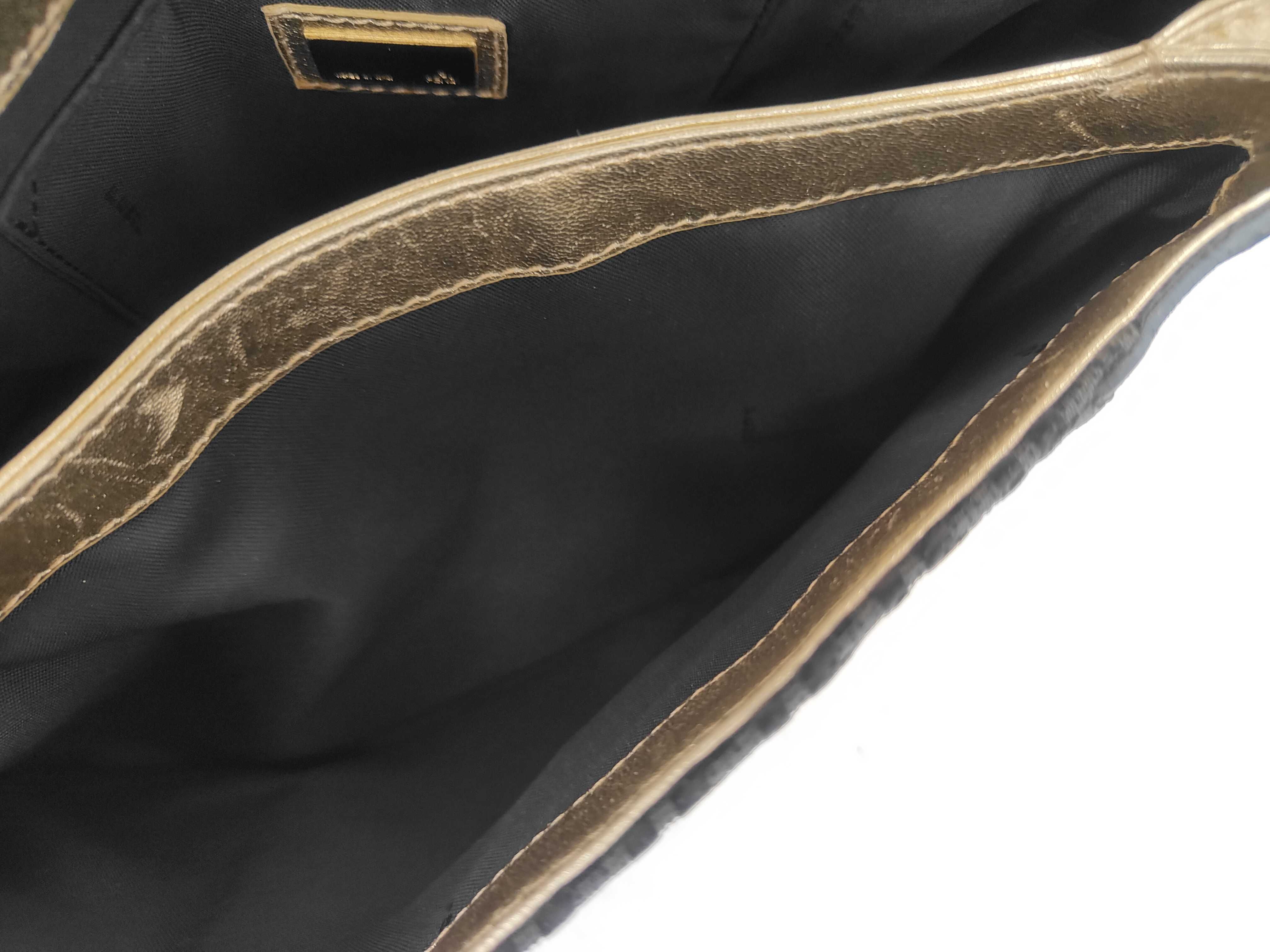 Zucchino Suede Jacquard Gold Shoulder Bag — view 9