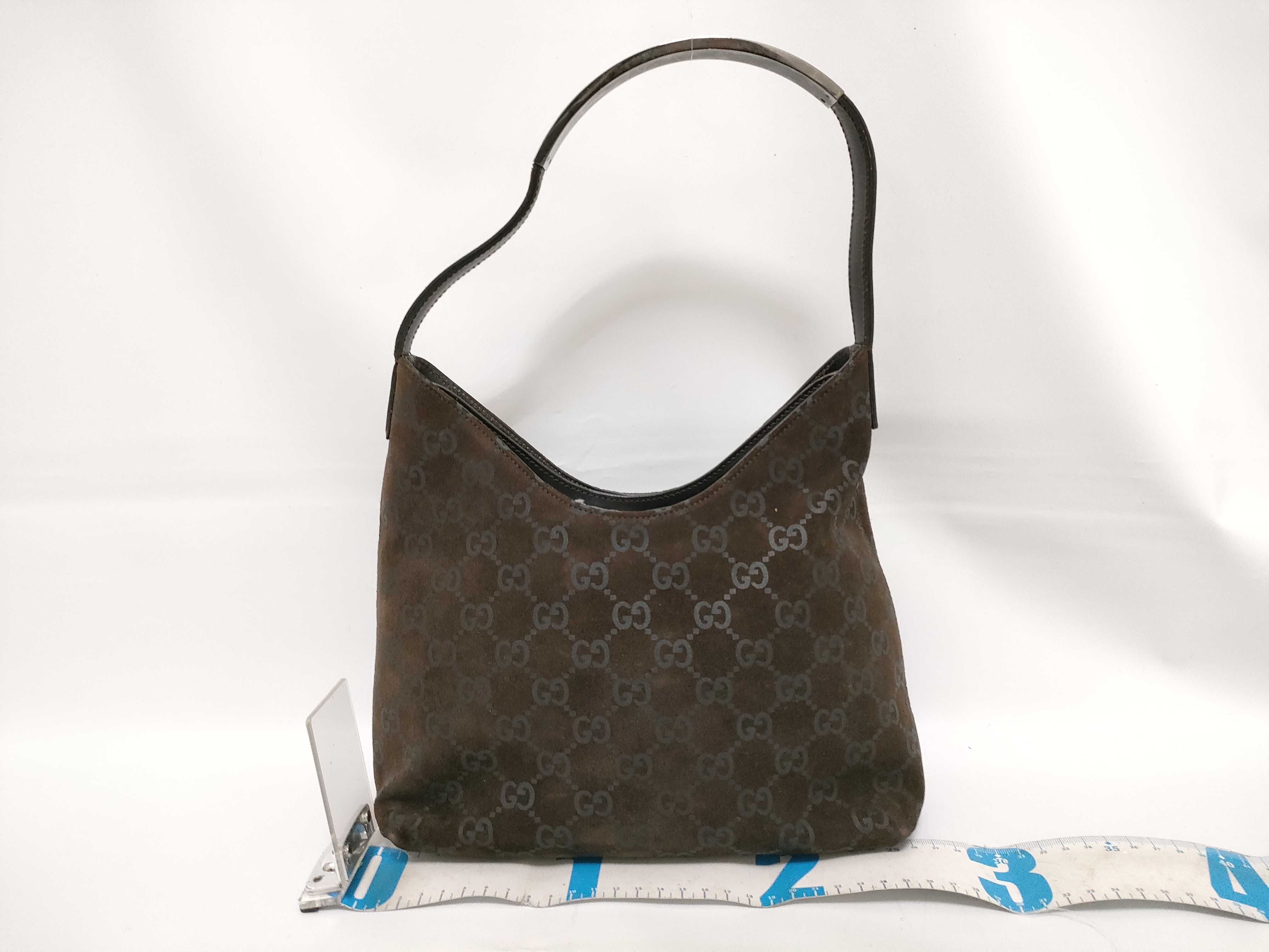 GG Gucci G Velour One-Shoulder Bag Brown Shoulder Bag — view 2
