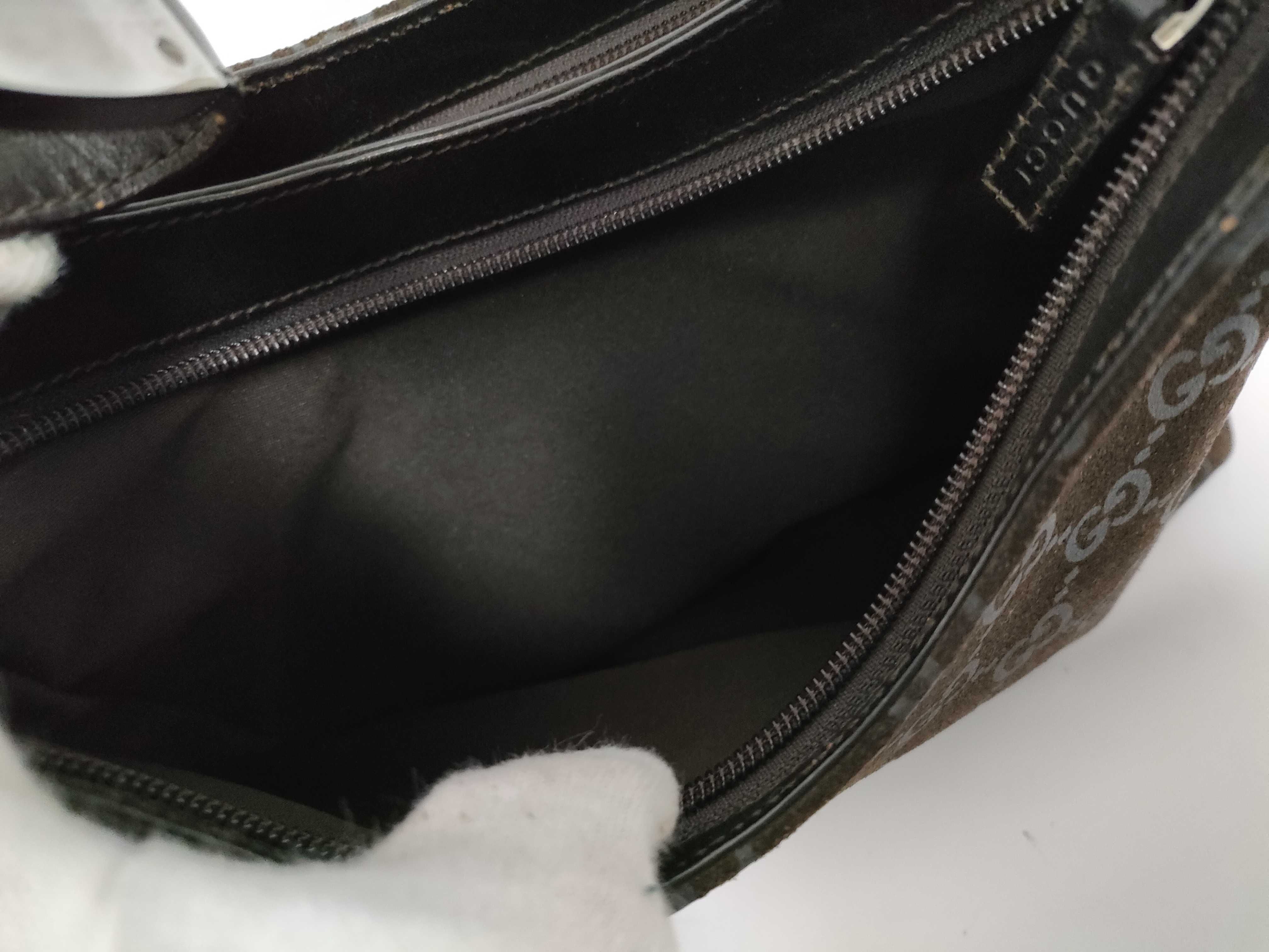 GG Gucci G Velour One-Shoulder Bag Brown Shoulder Bag — view 12