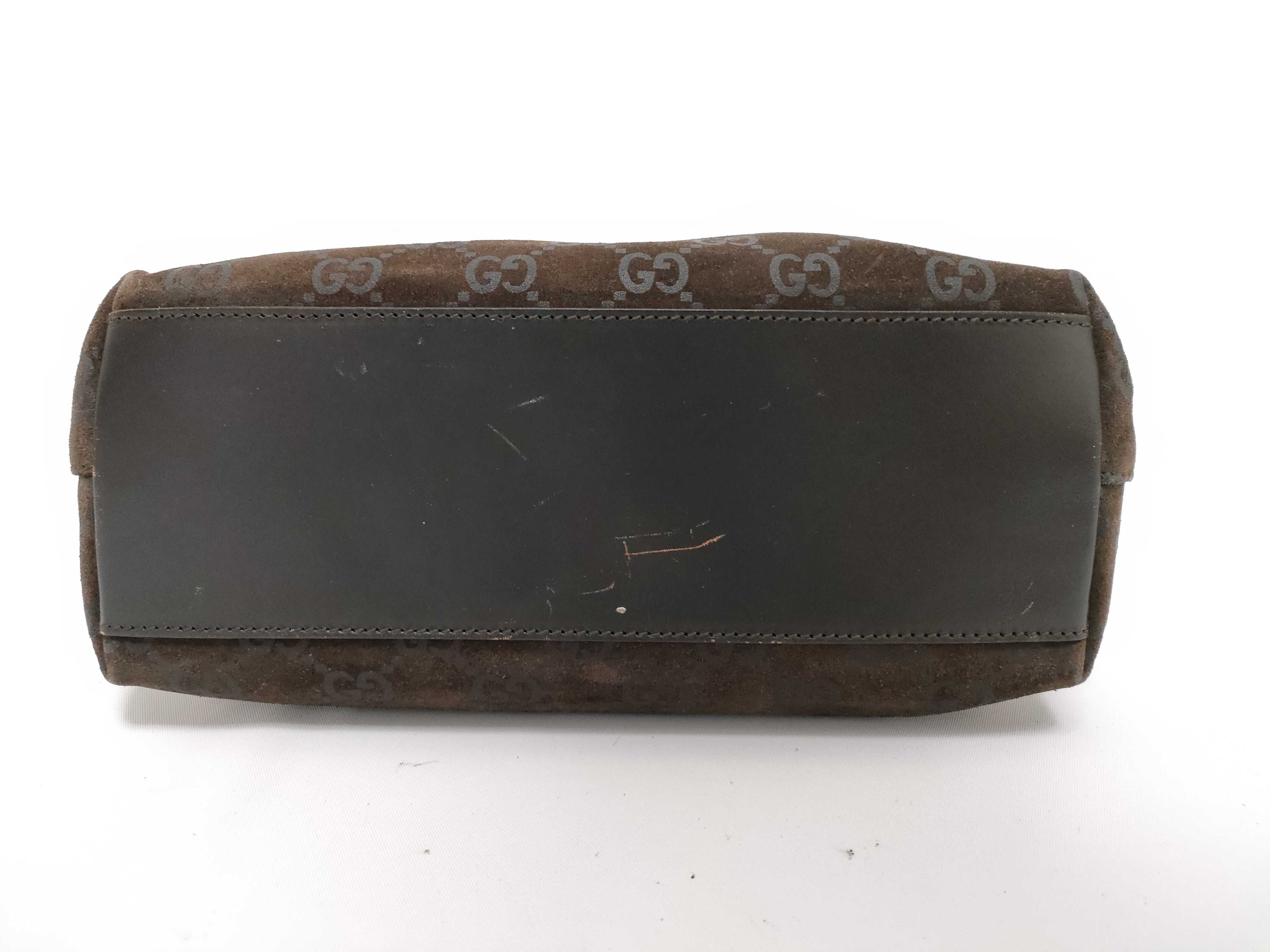 GG Gucci G Velour One-Shoulder Bag Brown Shoulder Bag — view 3