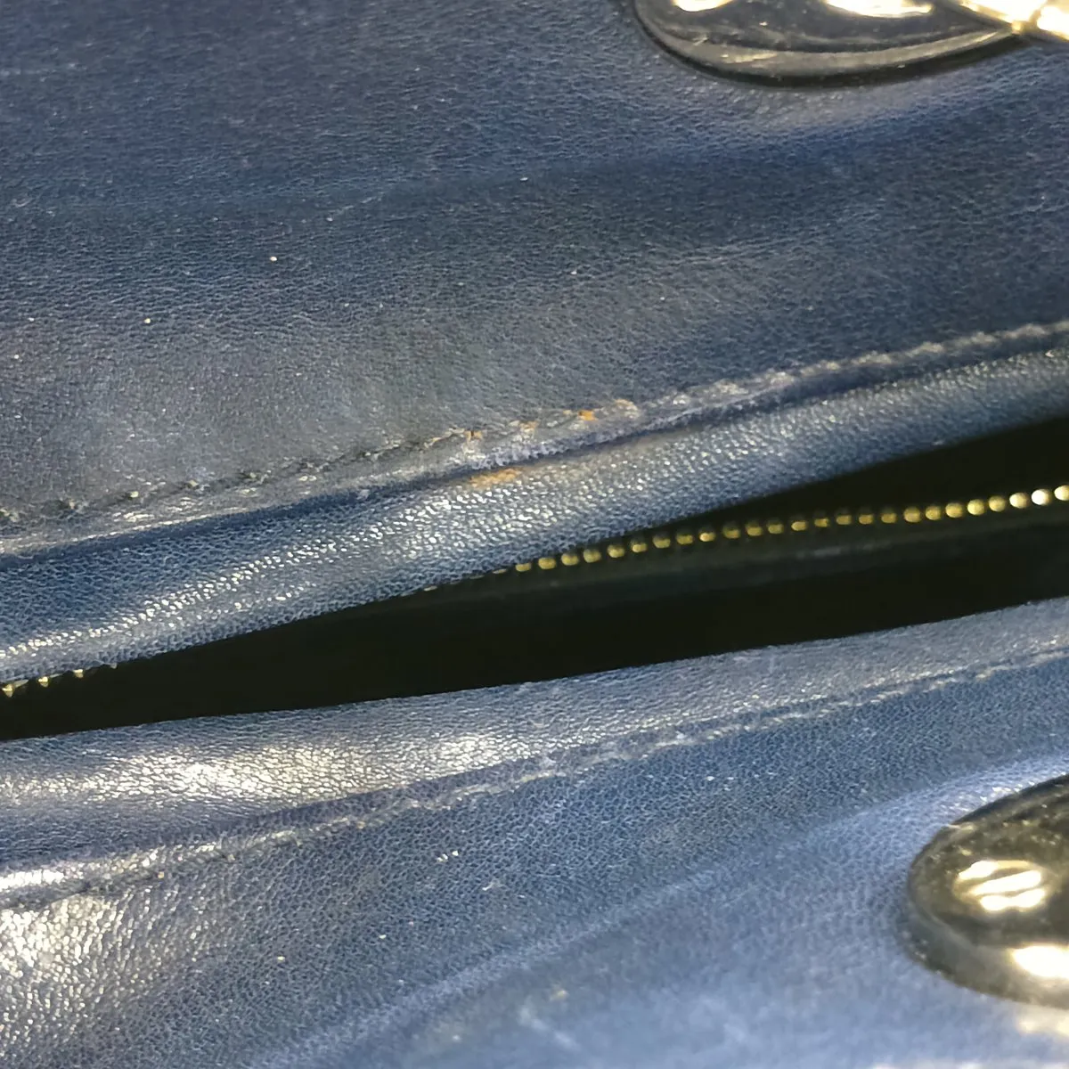 Cannage Lady Dior Large Leather 2-Way Handbag, Navy — view 15
