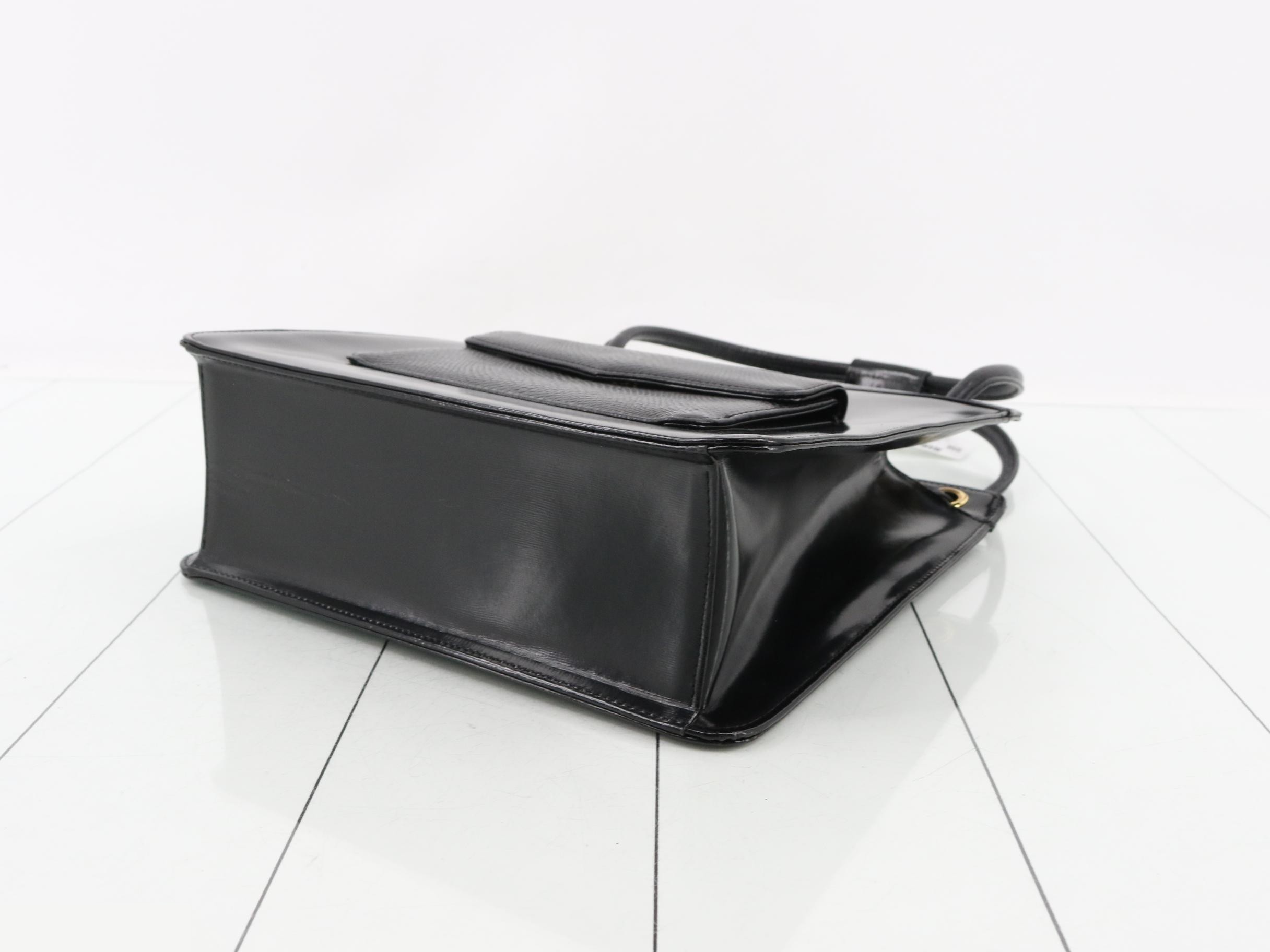 Lizard-embossed leather combination handbag — view 6