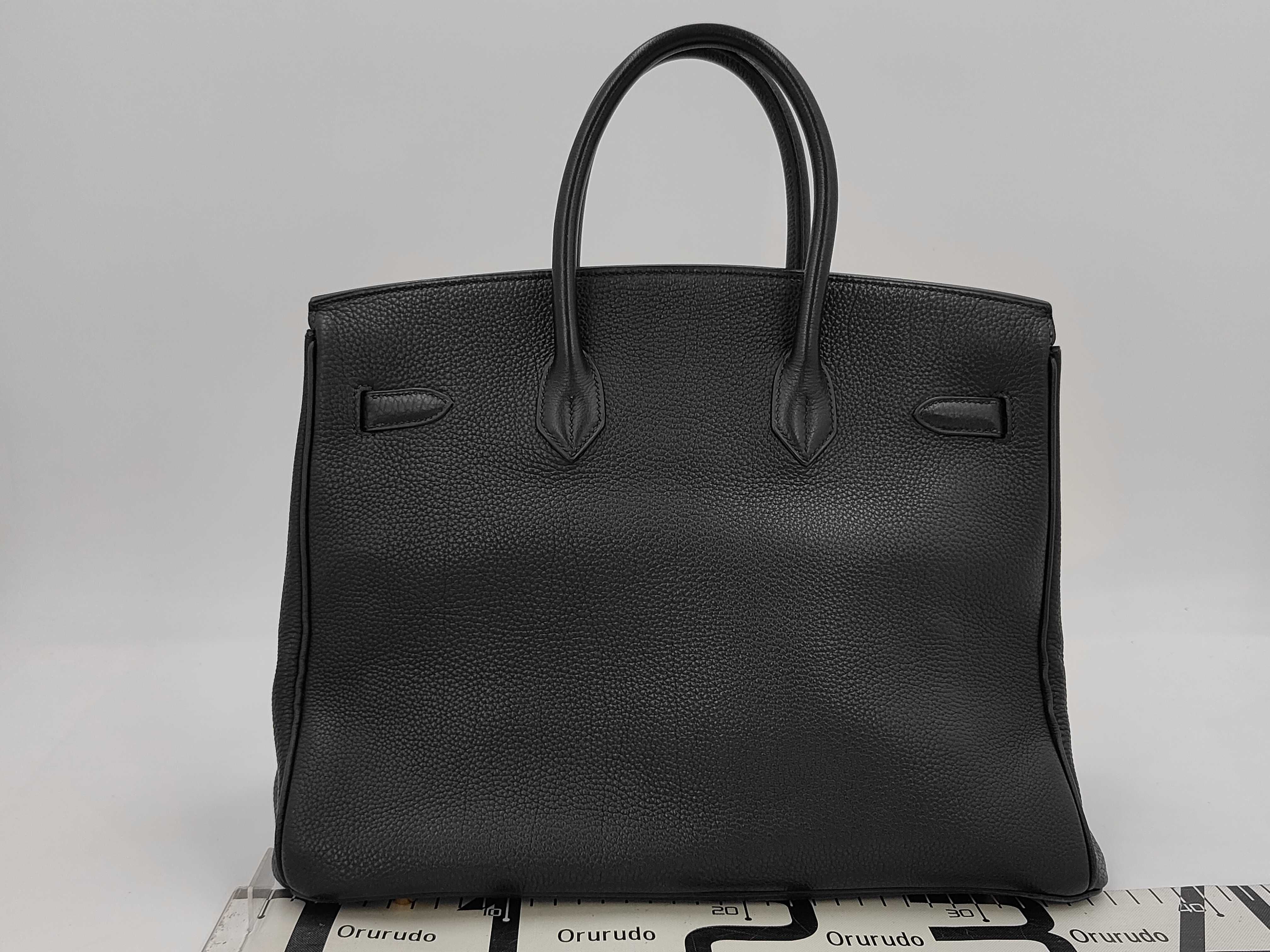 Birkin 35 Togo Blue Indigo B stamp GD hardware Accessories: Dust bag, Canade key, Clochette handbag — view 2