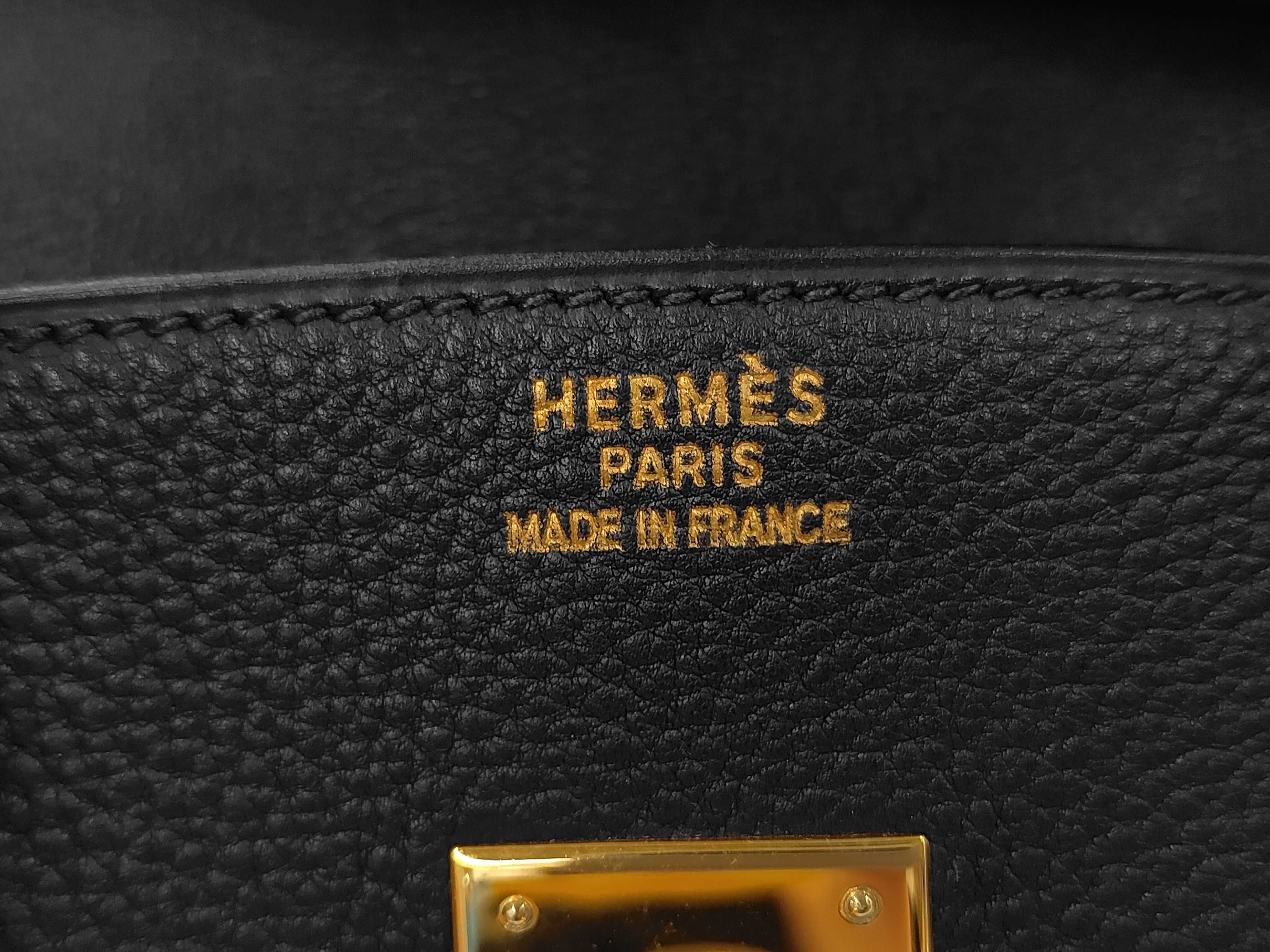 Birkin 35 Togo Blue Indigo B stamp GD hardware Accessories: Dust bag, Canade key, Clochette handbag — view 11
