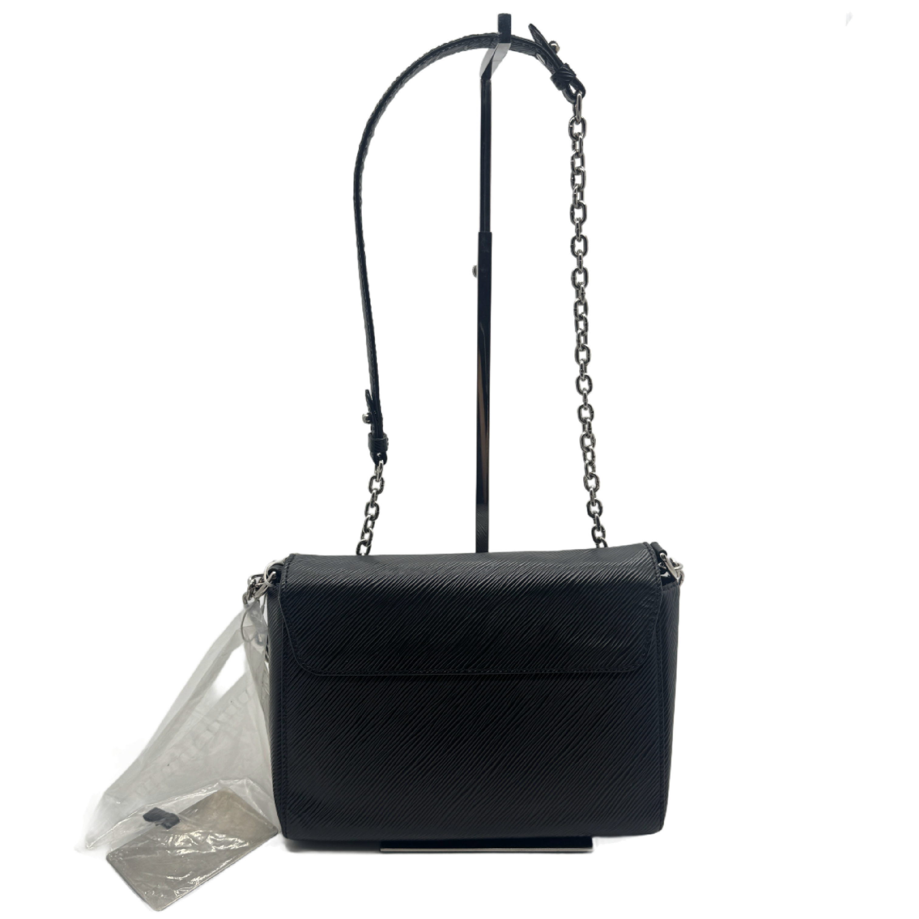 Epi Twist Chain Shoulder Bag, Noir Black with Silver Hardware (Shoulder Bag) — view 2