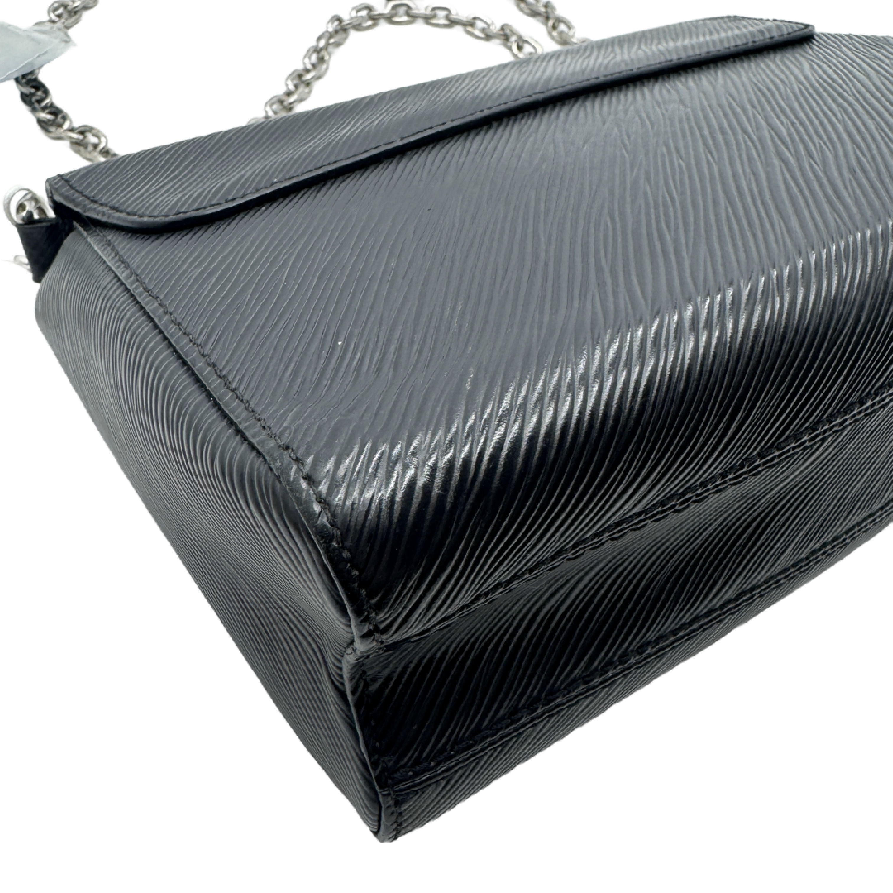 Epi Twist Chain Shoulder Bag, Noir Black with Silver Hardware (Shoulder Bag) — view 5