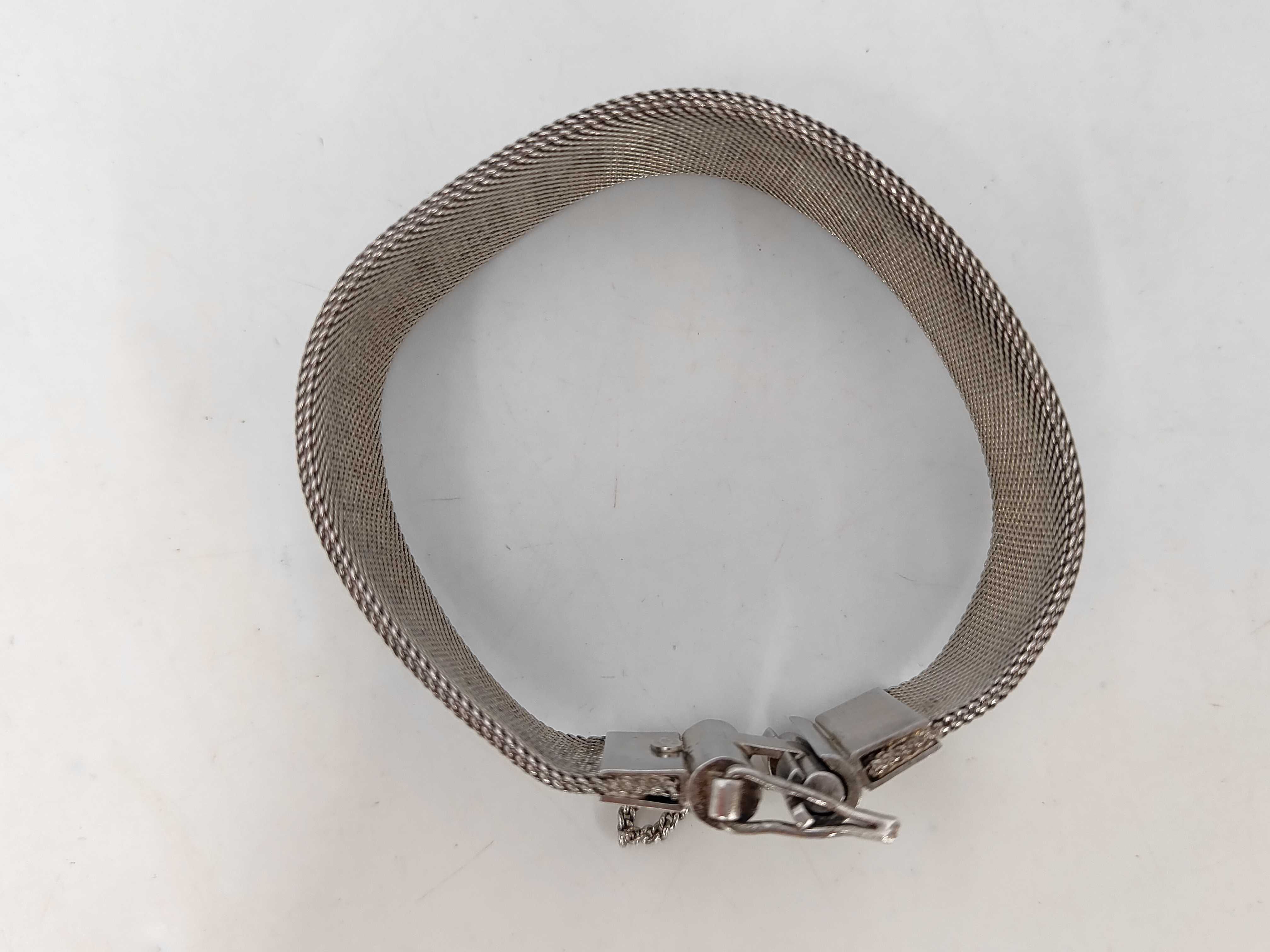 logo silver bangle bracelet/bangle — view 2
