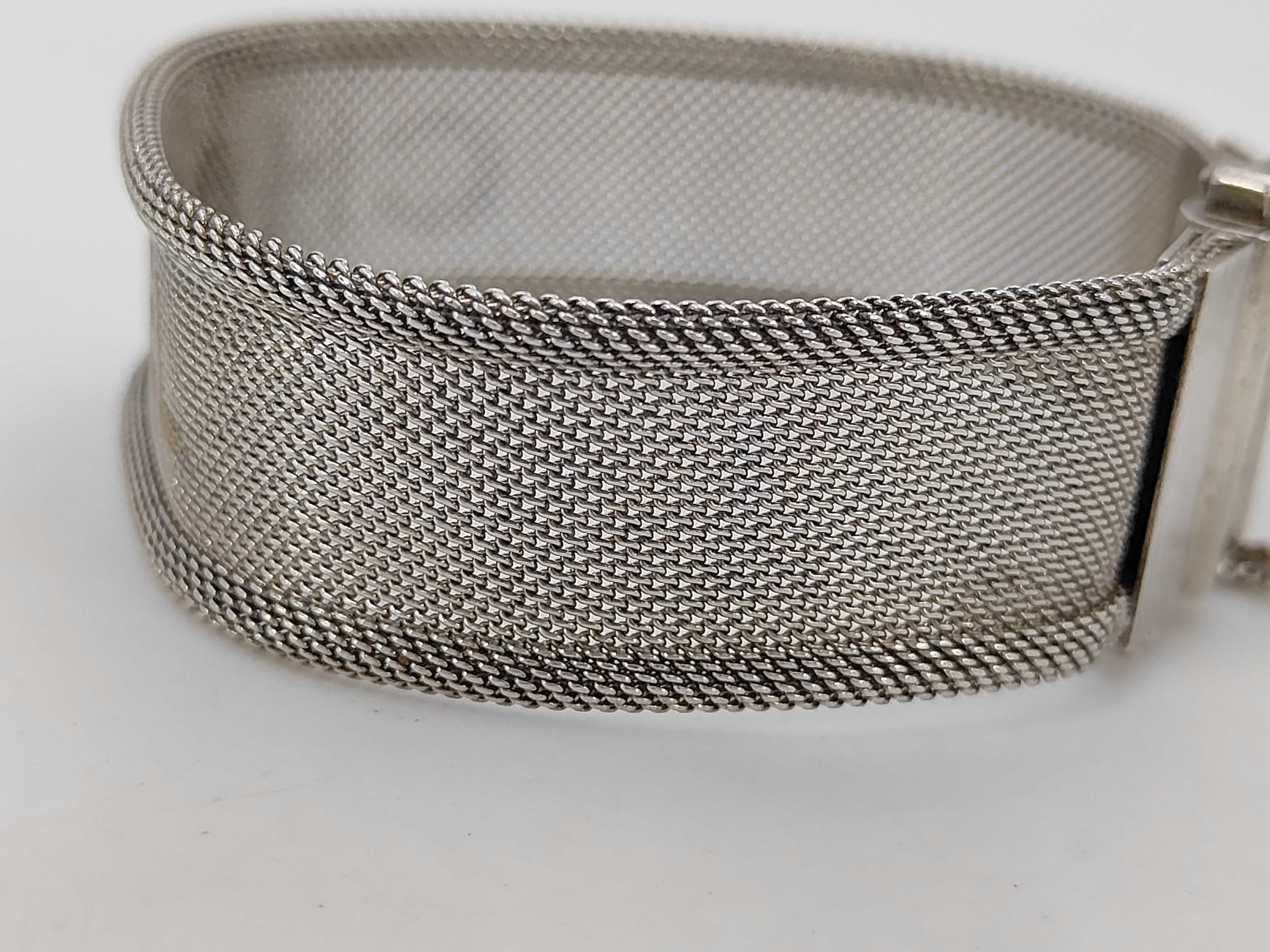 logo silver bangle bracelet/bangle — view 6