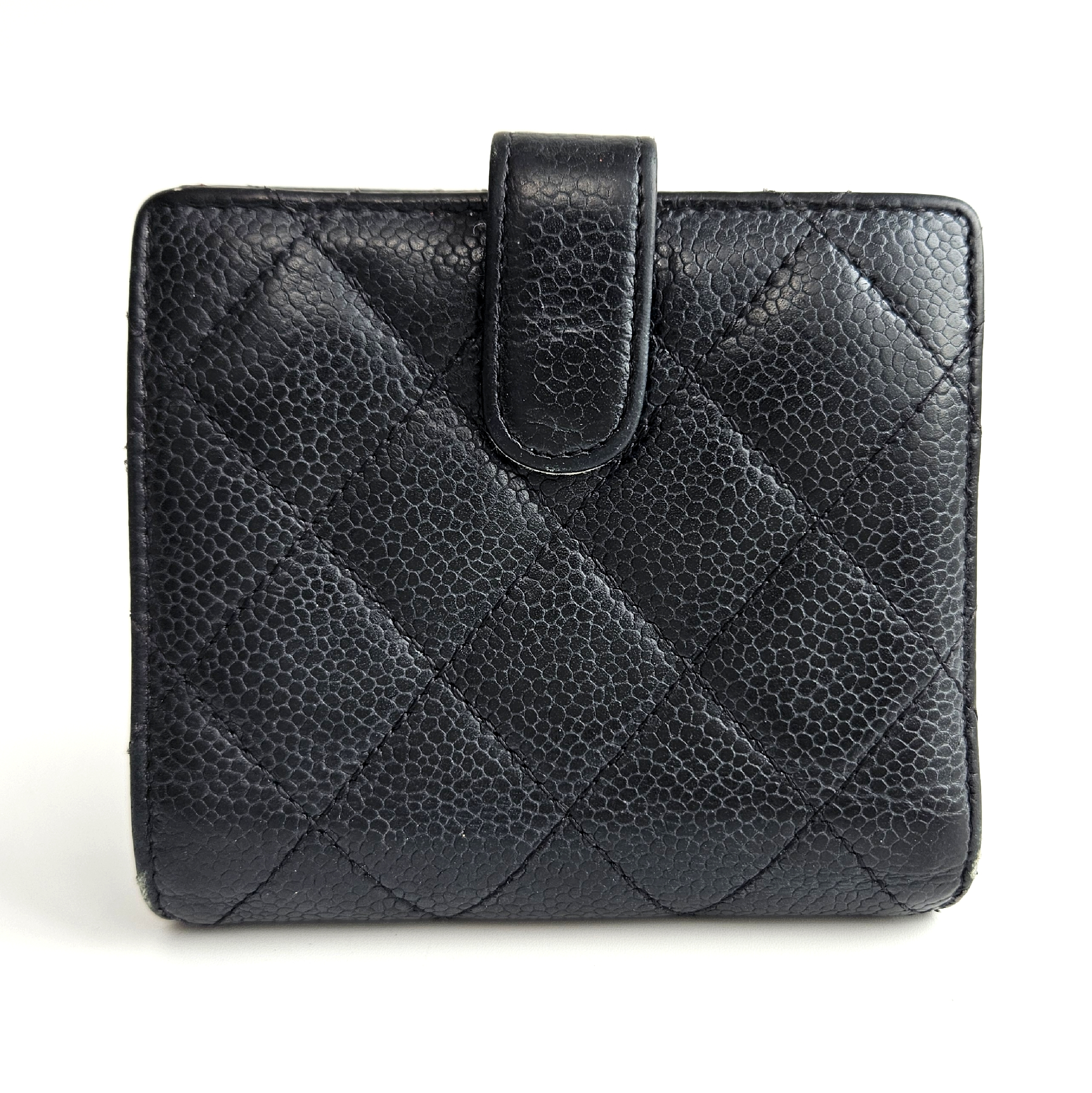 Matelassé Caviar Skin Compact Wallet, Bi-fold Wallet — view 2