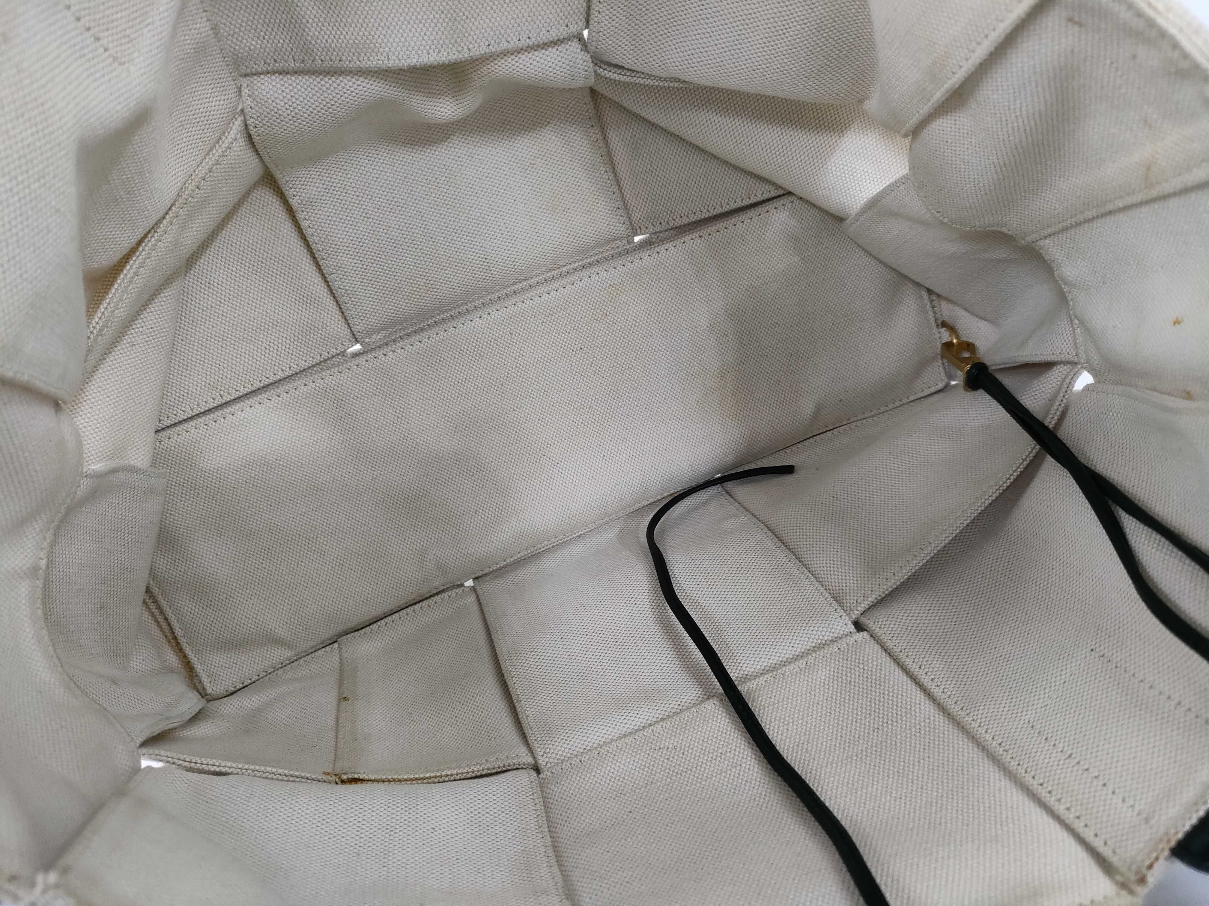 Maxi Intrecciato Tote Bag, Ivory — view 8