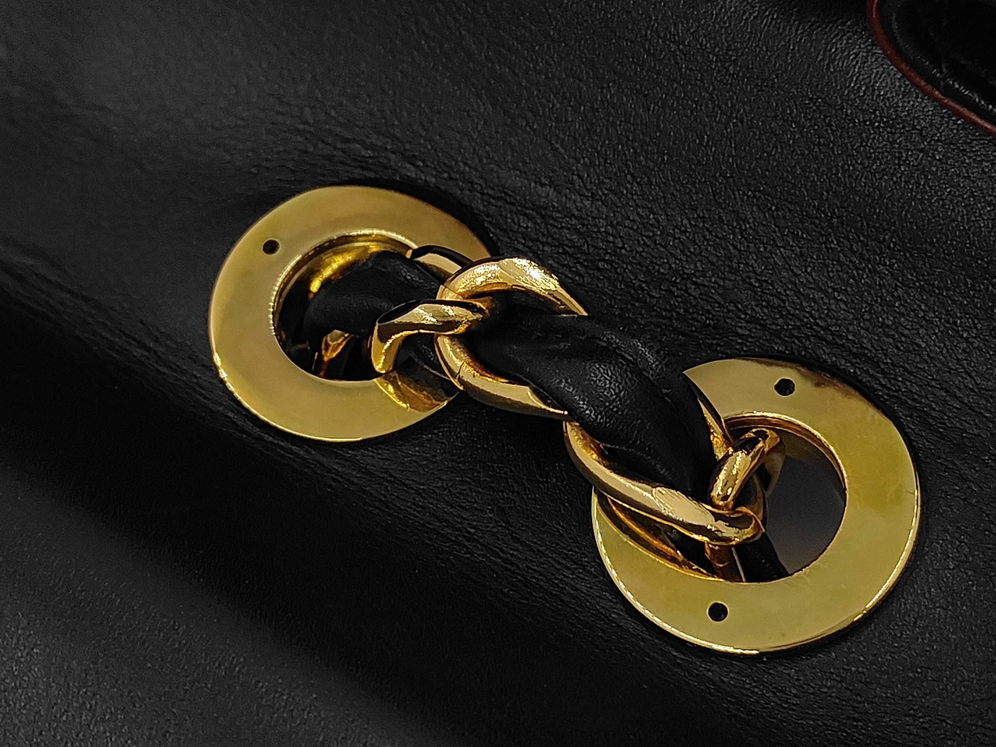 Lambskin Large Matelassé 34 Black with Gold Hardware - Handbag with Card, Seal, and Dust Bag — view 4