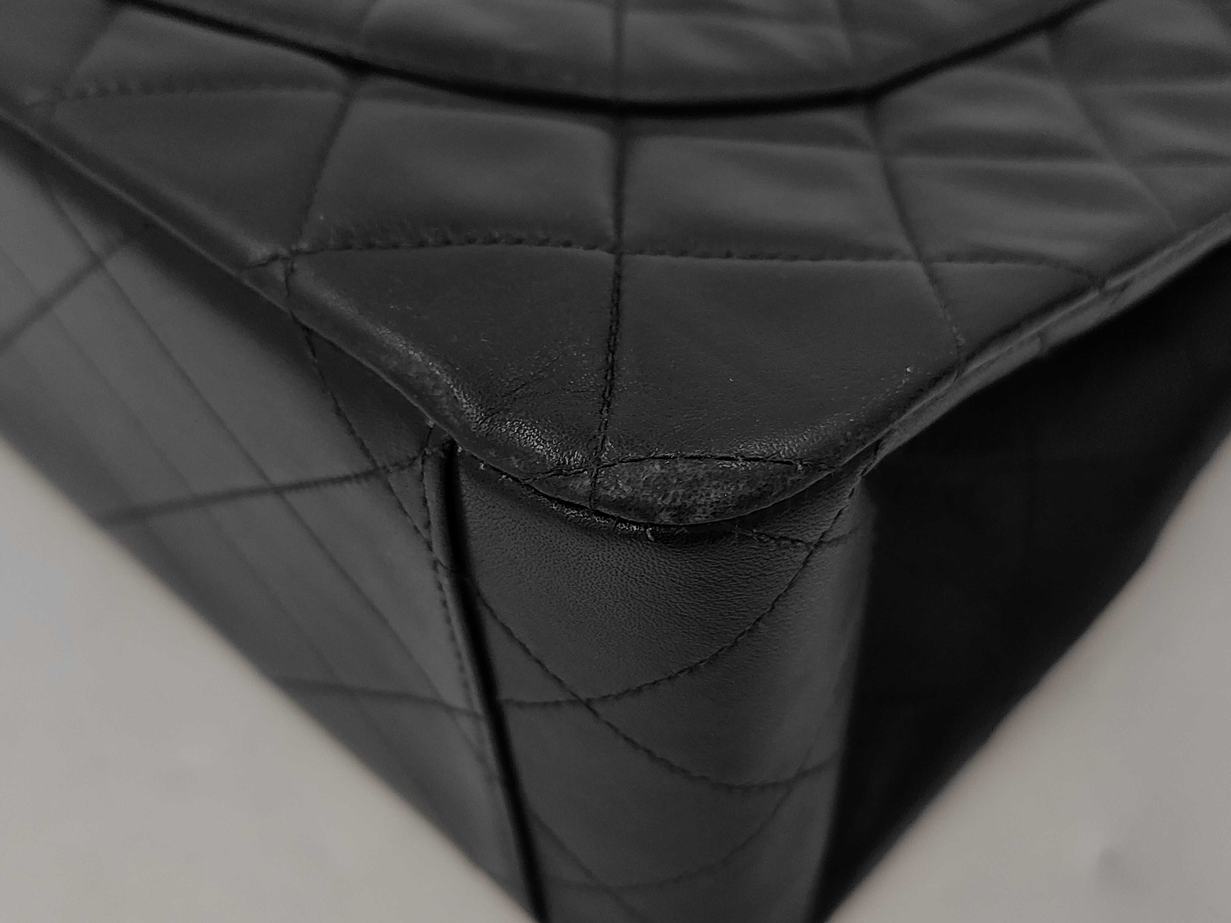 Lambskin Large Matelassé 34 Black with Gold Hardware - Handbag with Card, Seal, and Dust Bag — view 7