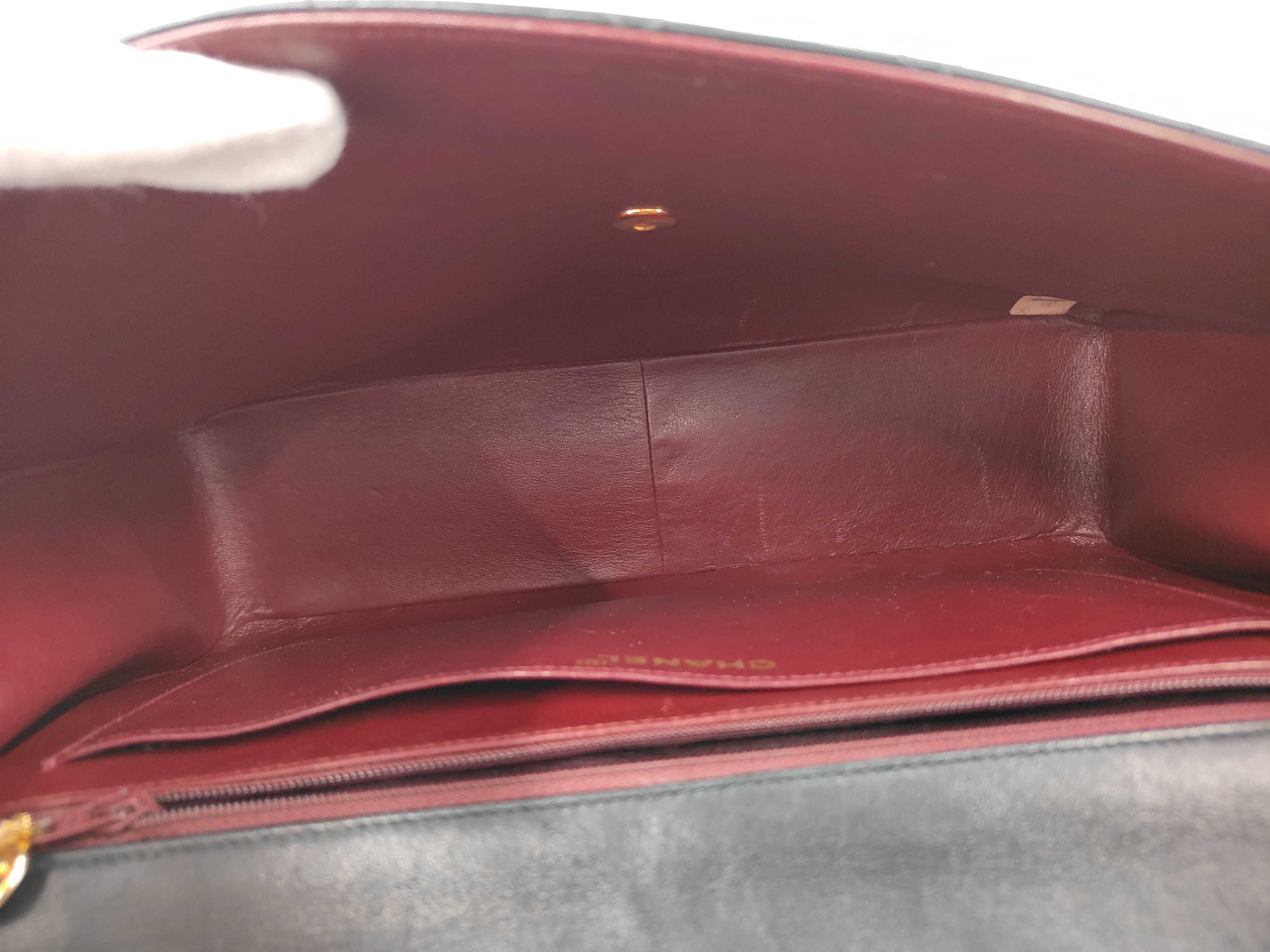 Lambskin Large Matelassé 34 Black with Gold Hardware - Handbag with Card, Seal, and Dust Bag — view 8