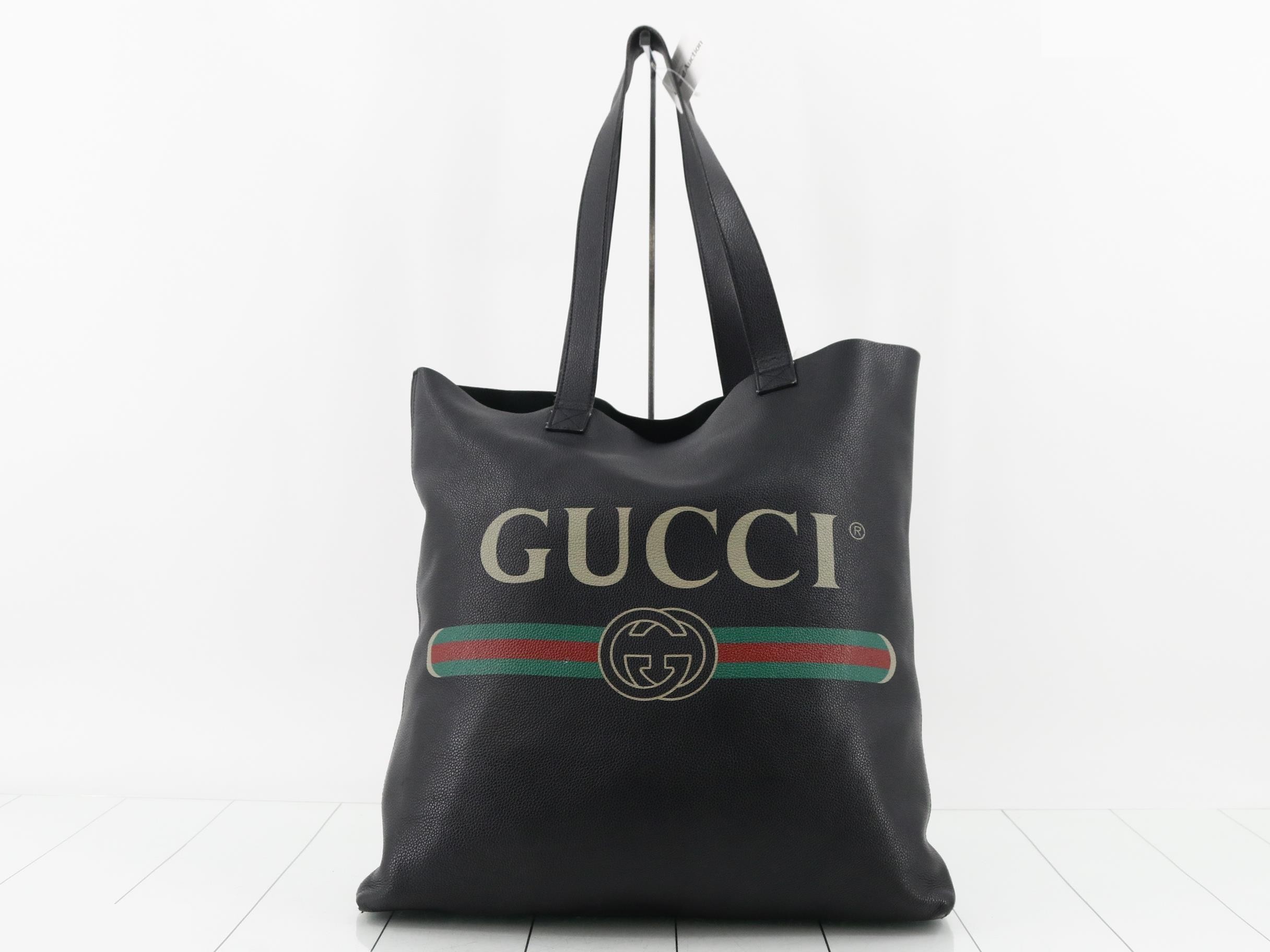Tote Bag, Leather, Interlocking