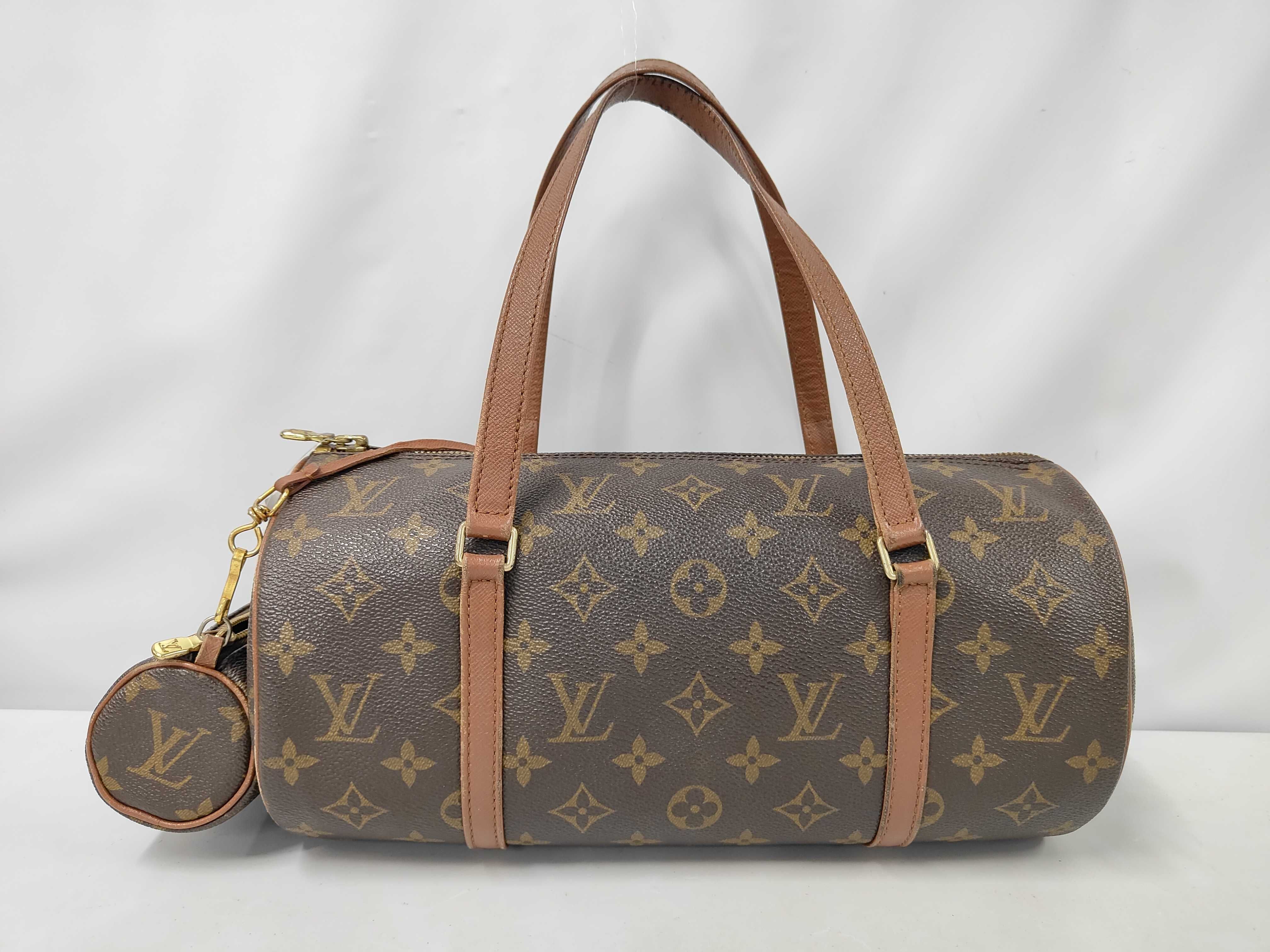 Monogram Old Papillon Tote Bag with Small Pouch