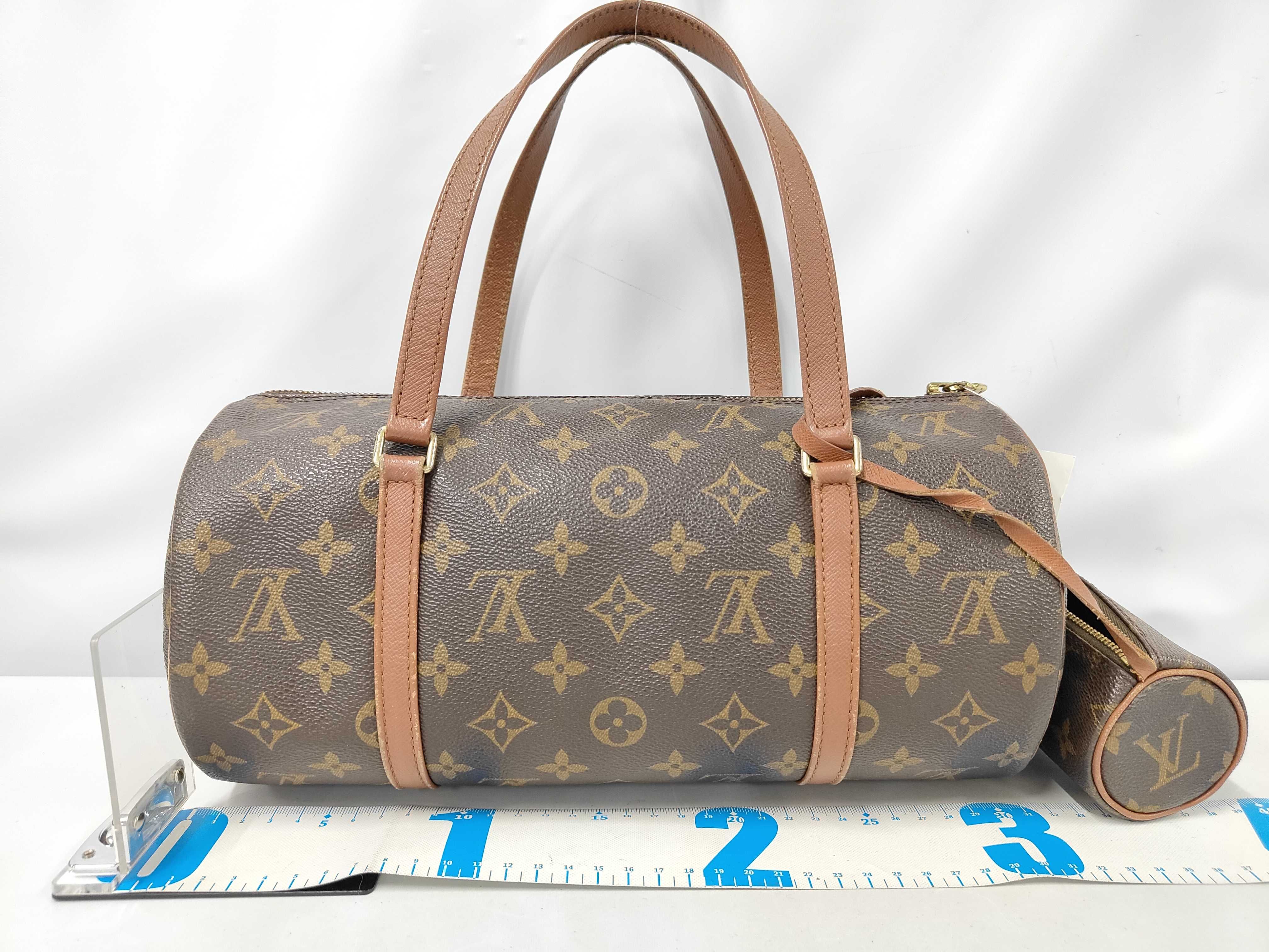 Monogram Old Papillon Tote Bag with Small Pouch — view 2