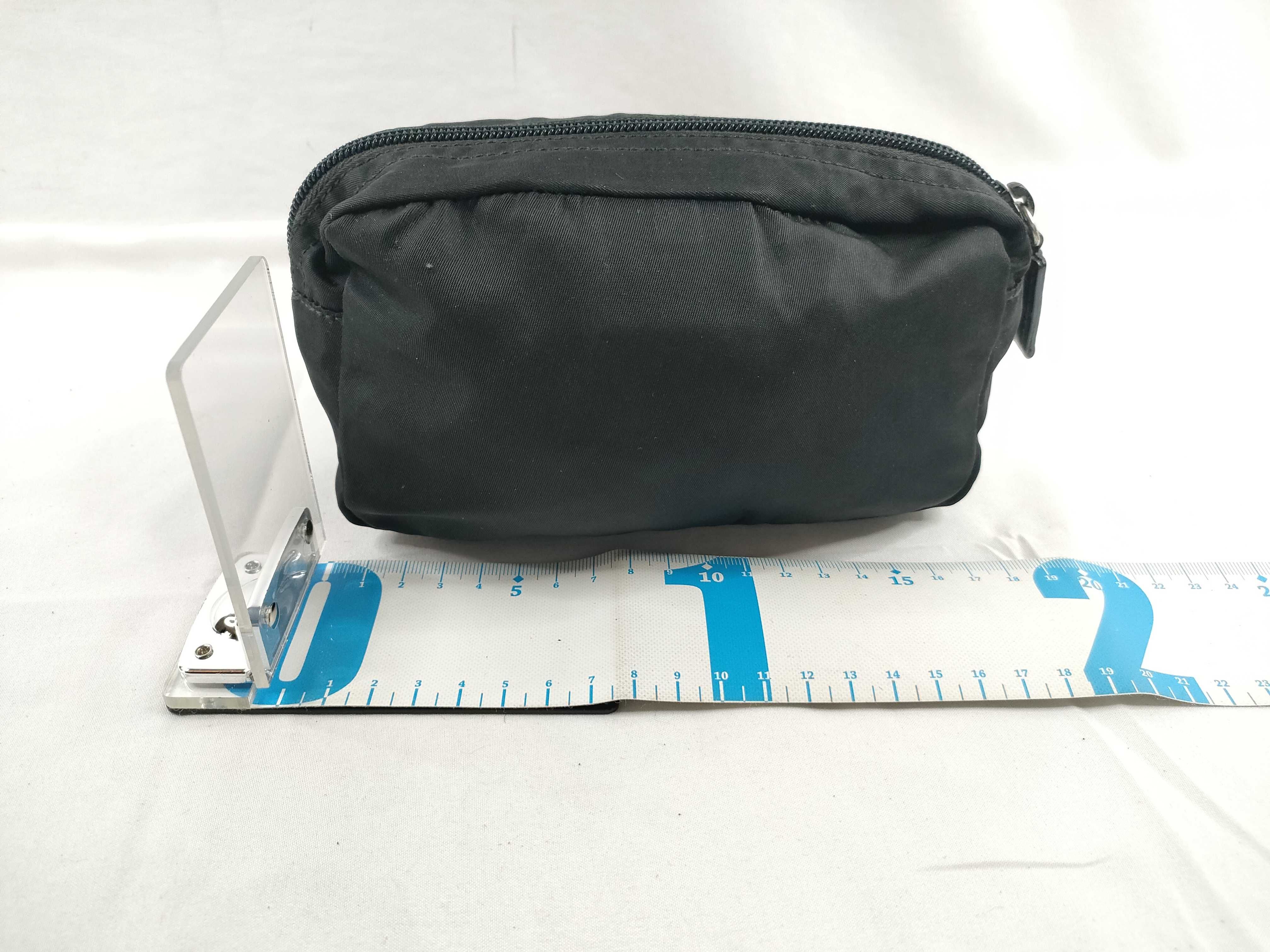 Nylon Prada Triangle Logo Nylon Pouch — view 2