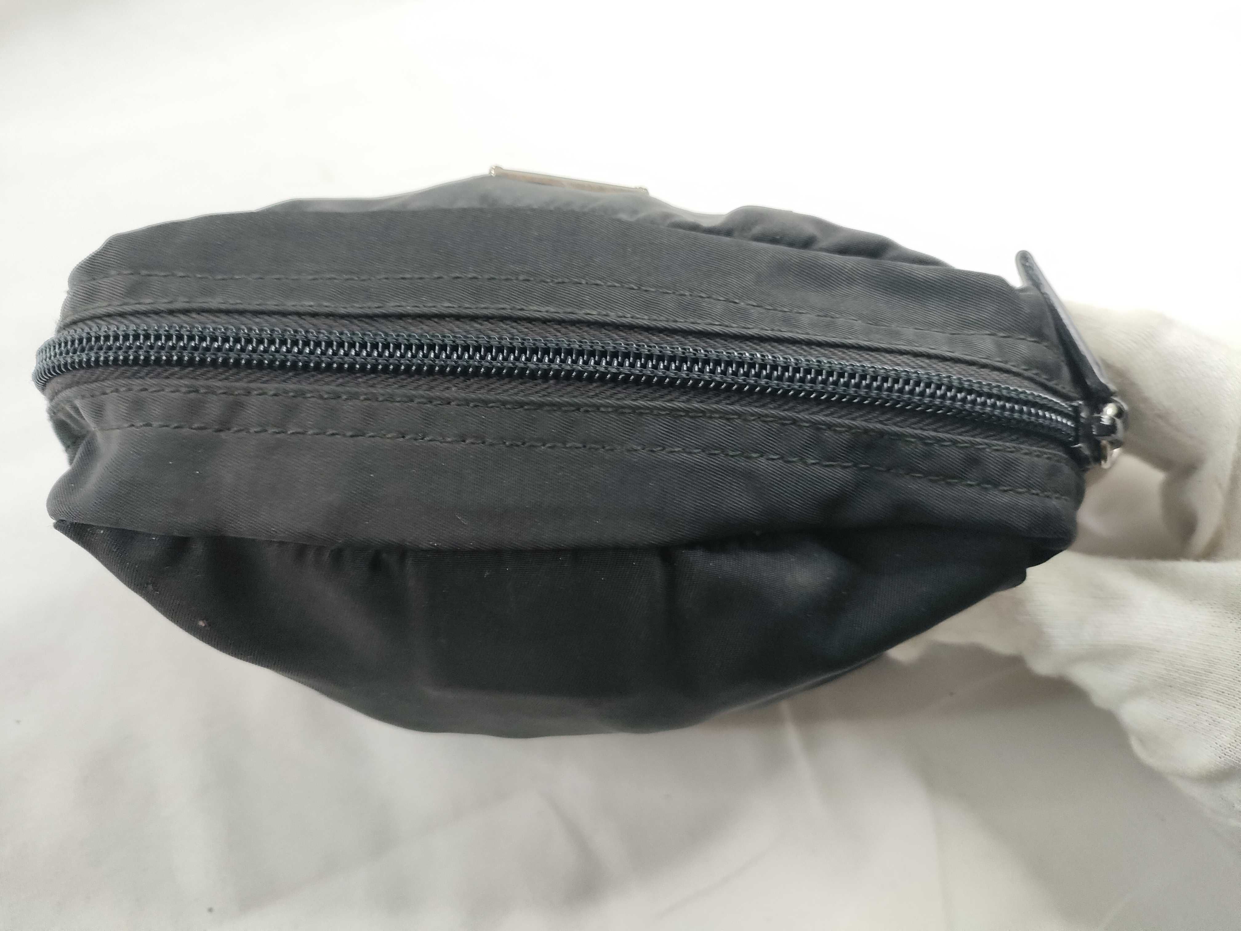 Nylon Prada Triangle Logo Nylon Pouch — view 6