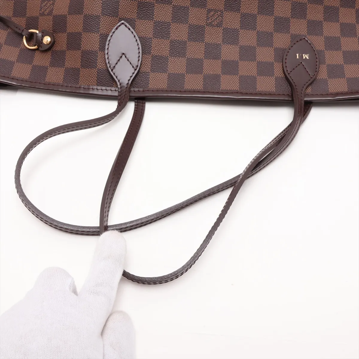 Damier Neverfull MM N41358 AR2099 Brown with initials — view 5