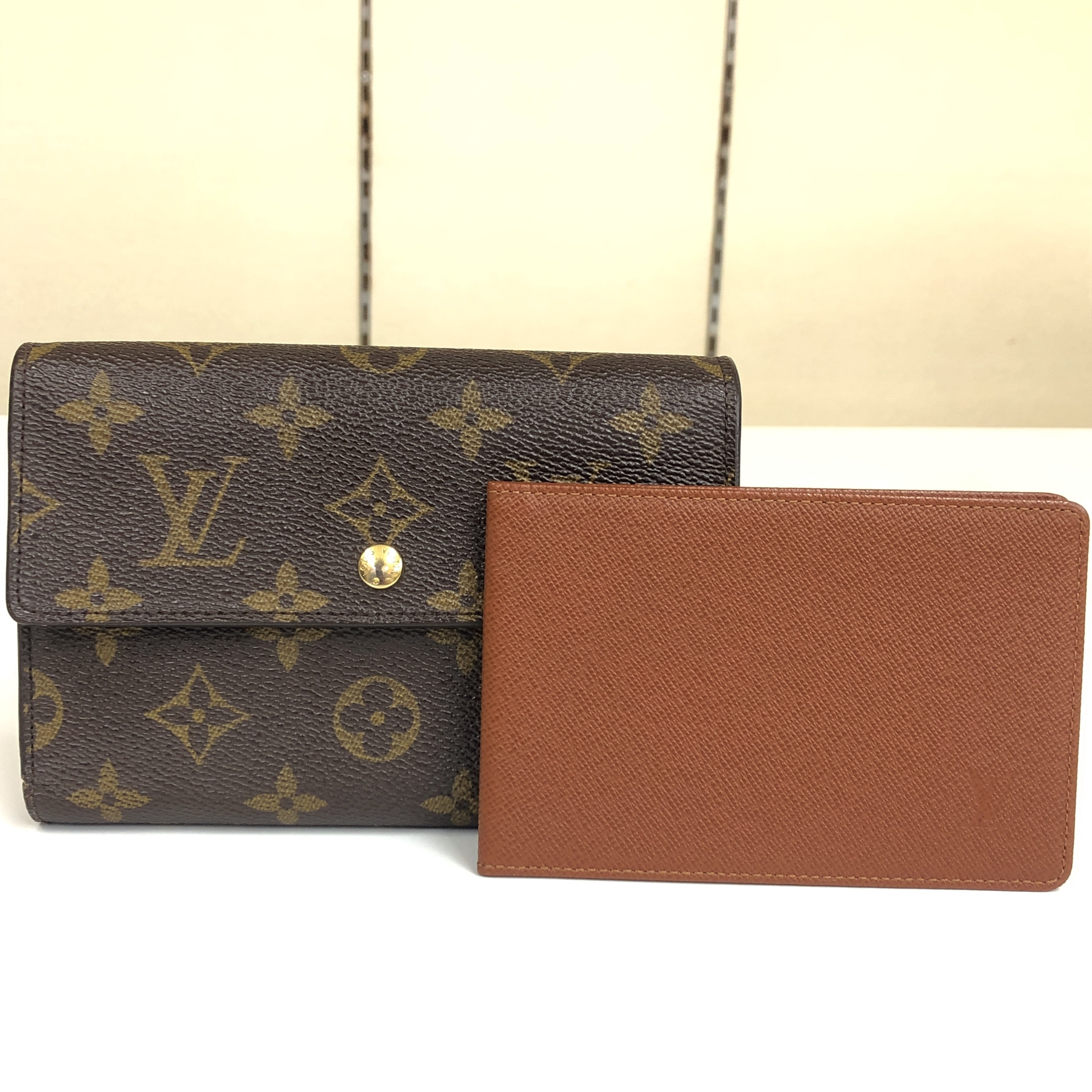Monogram Porte Tresor Etui Papier Tri-fold Wallet M61202 with Card Case, Compact Wallet SR1929, Coin Purse Included, No Stickiness