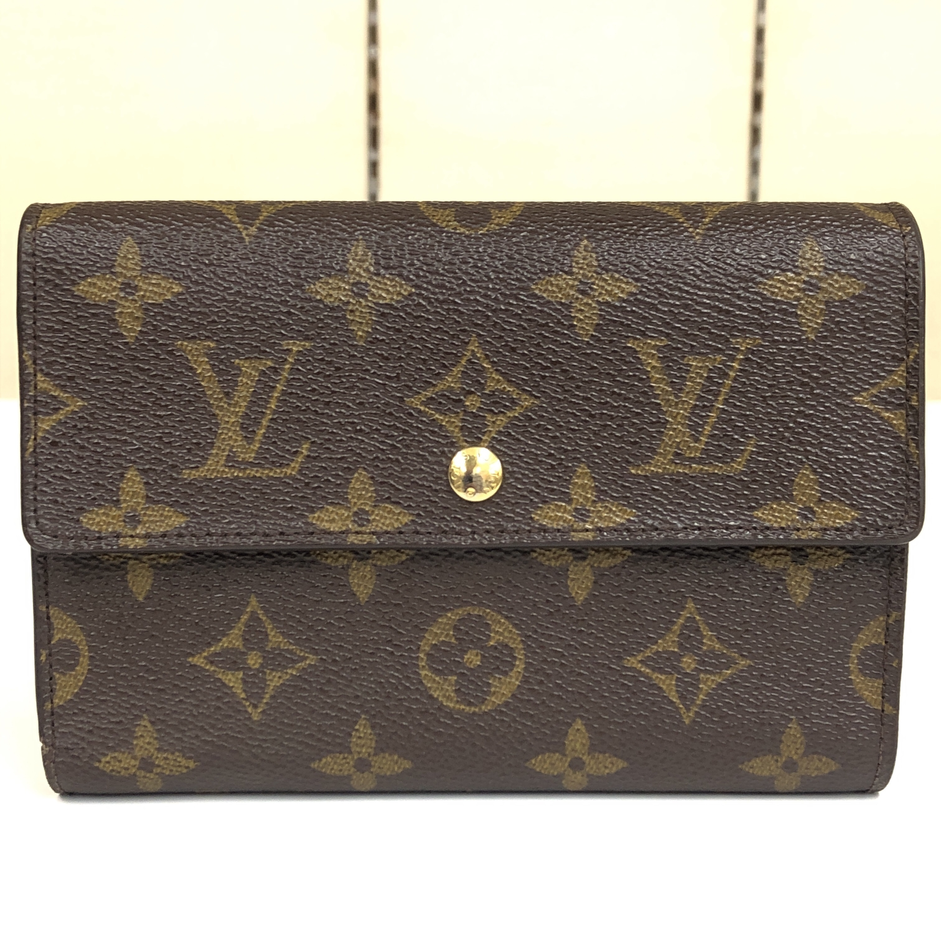 Monogram Porte Tresor Etui Papier Tri-fold Wallet M61202 with Card Case, Compact Wallet SR1929, Coin Purse Included, No Stickiness — view 2