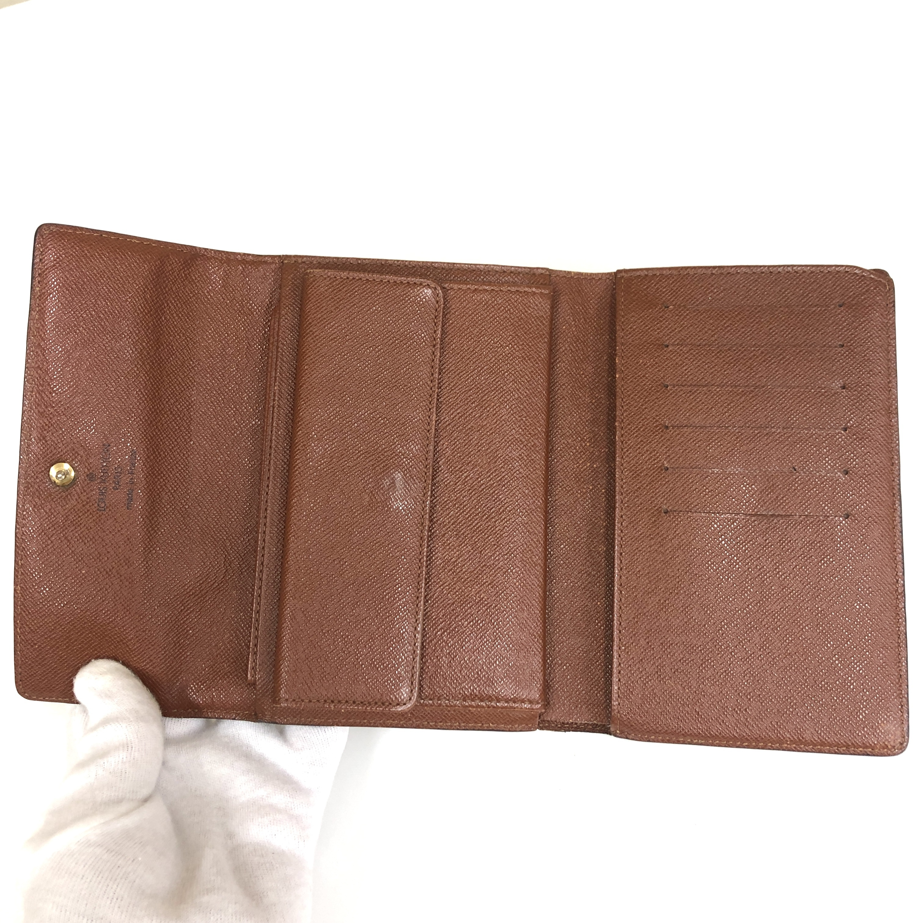 Monogram Porte Tresor Etui Papier Tri-fold Wallet M61202 with Card Case, Compact Wallet SR1929, Coin Purse Included, No Stickiness — view 13