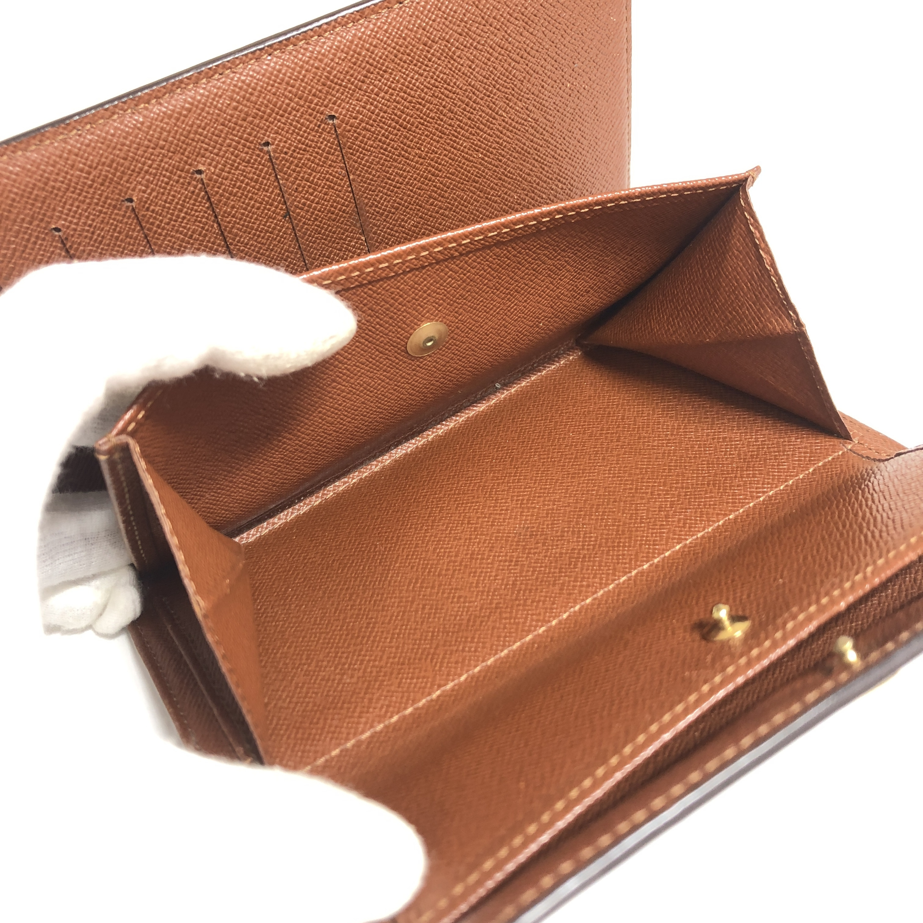 Monogram Porte Tresor Etui Papier Tri-fold Wallet M61202 with Card Case, Compact Wallet SR1929, Coin Purse Included, No Stickiness — view 15