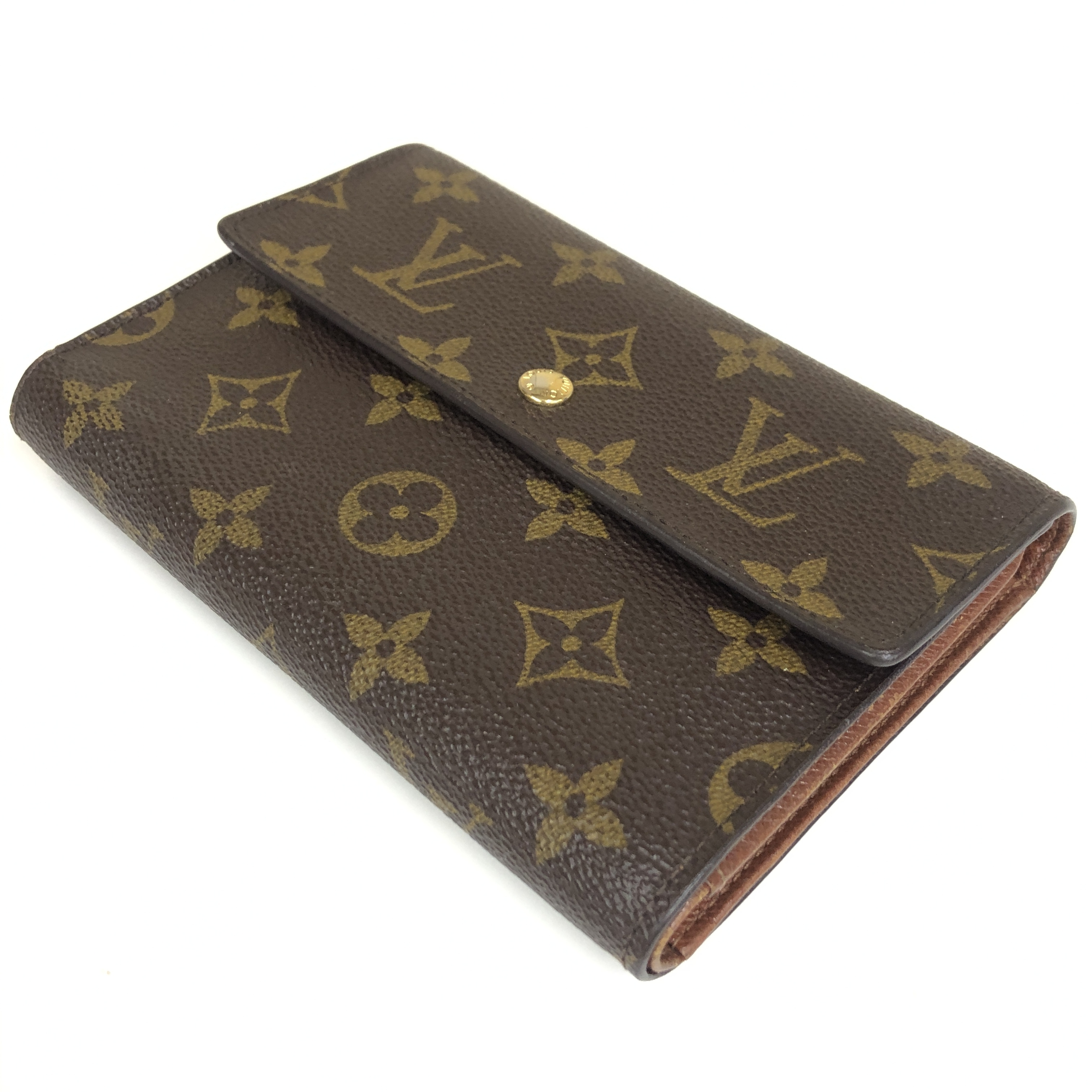 Monogram Porte Tresor Etui Papier Tri-fold Wallet M61202 with Card Case, Compact Wallet SR1929, Coin Purse Included, No Stickiness — view 7