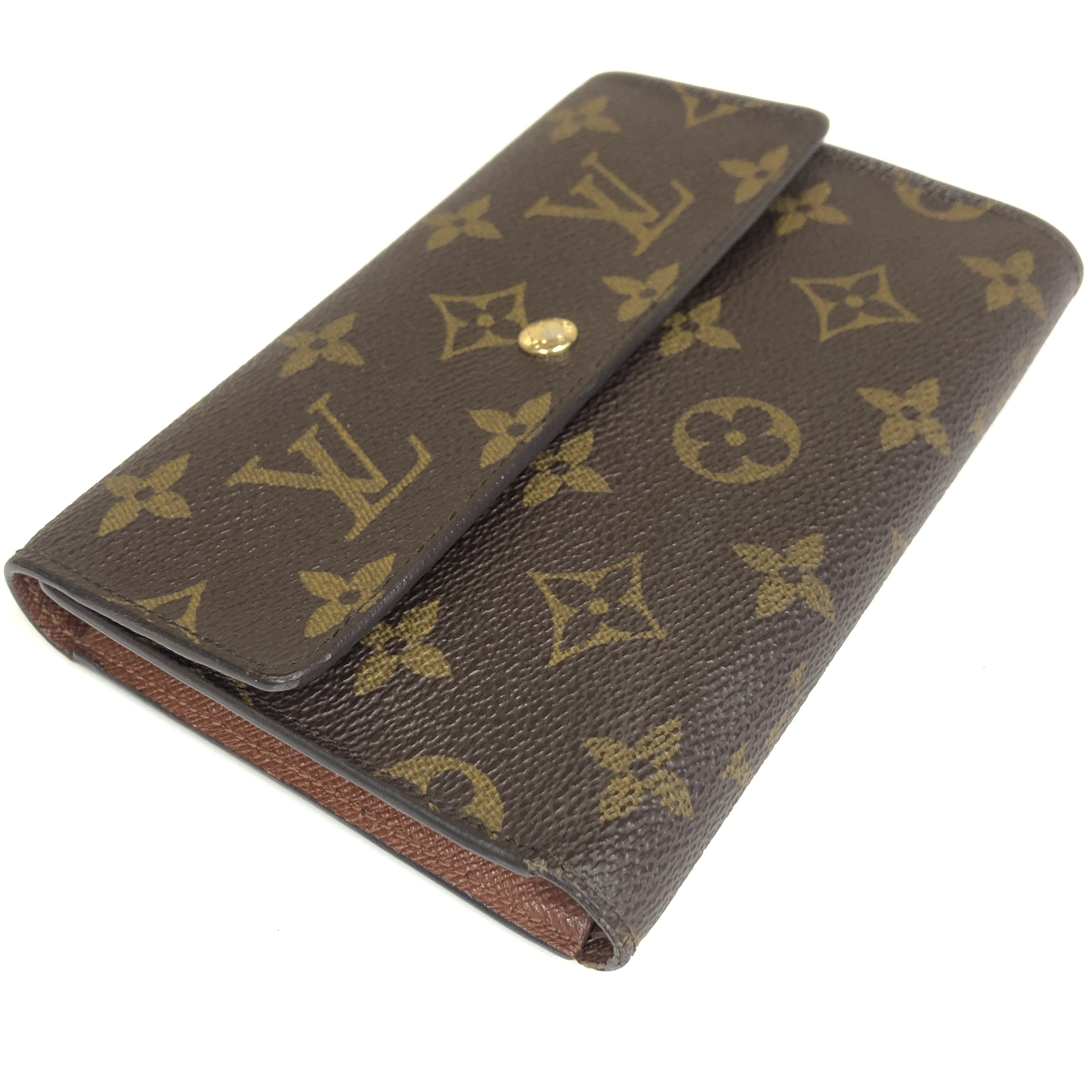Monogram Porte Tresor Etui Papier Tri-fold Wallet M61202 with Card Case, Compact Wallet SR1929, Coin Purse Included, No Stickiness — view 8