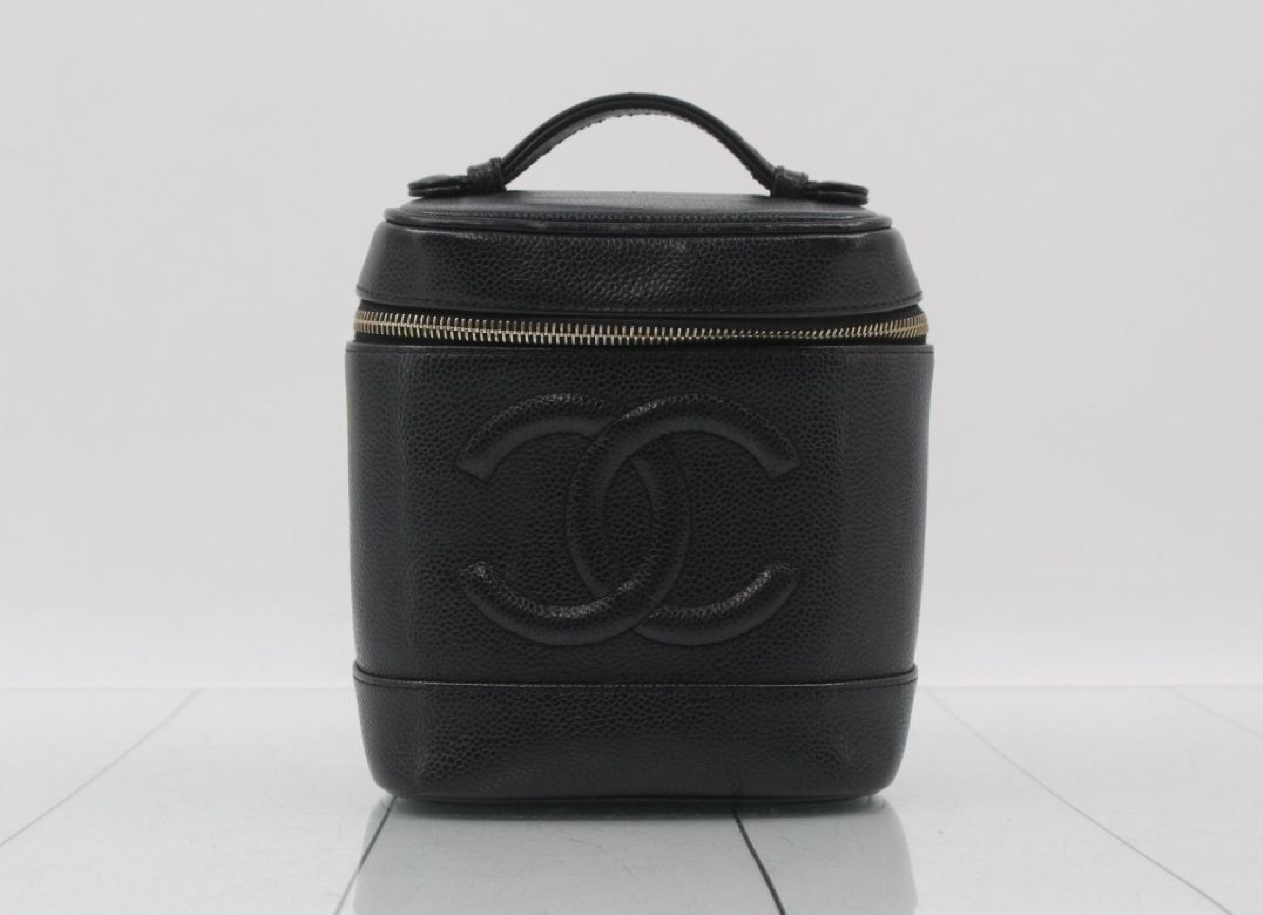 Caviar Skin Vanity Handbag (Serial Number 7) - Includes Cards, Seals, and Bag.