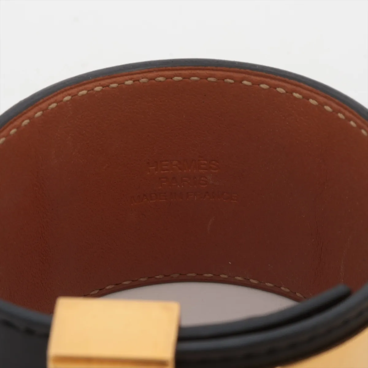 Collier de Chien O:2011 Bracelet S GP x Leather Black x Gold — view 4