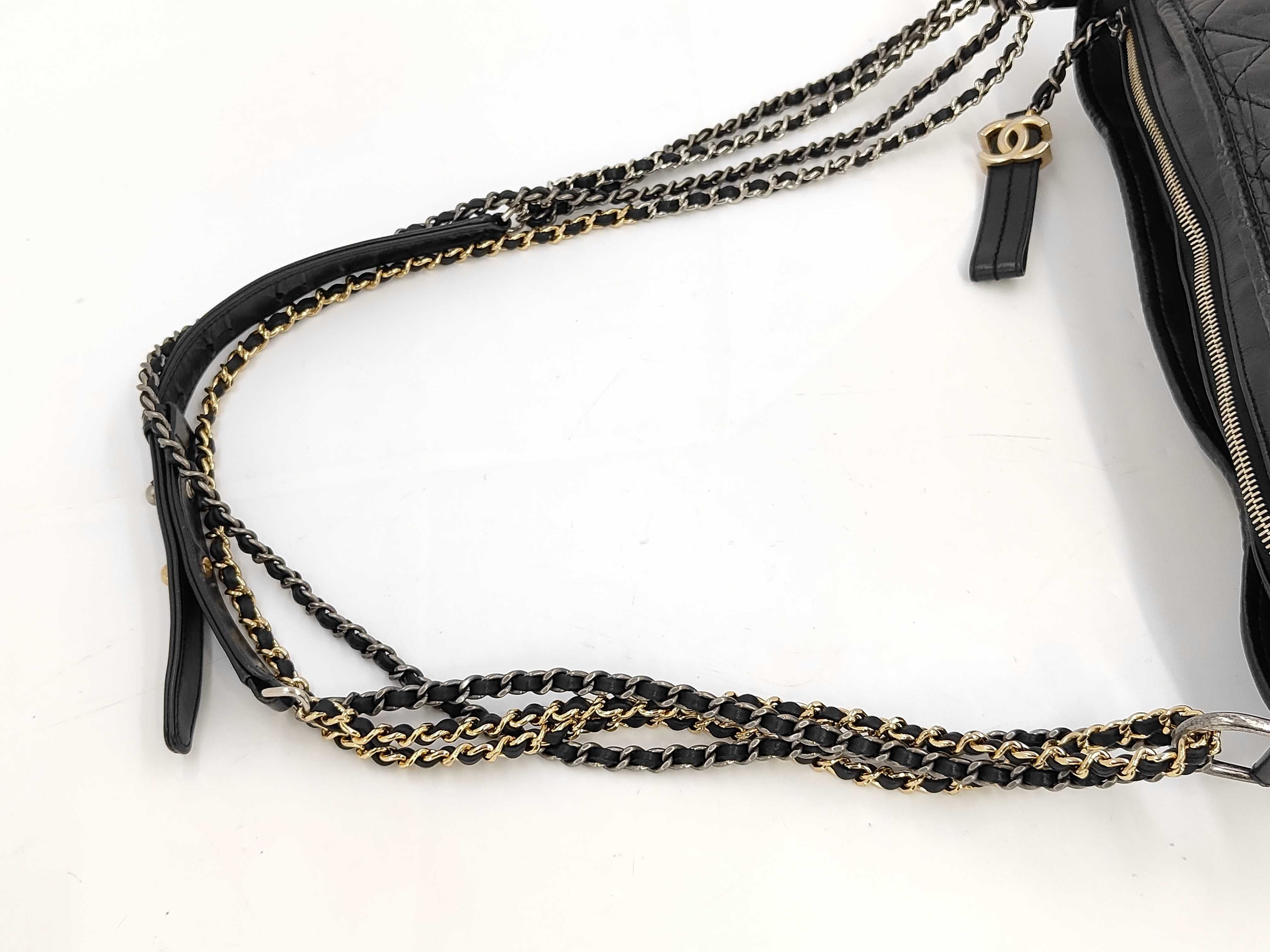 Gabrielle de Hoho Medium Black Aged Calf Leather Shoulder Bag (No. 24, A93824) — view 5