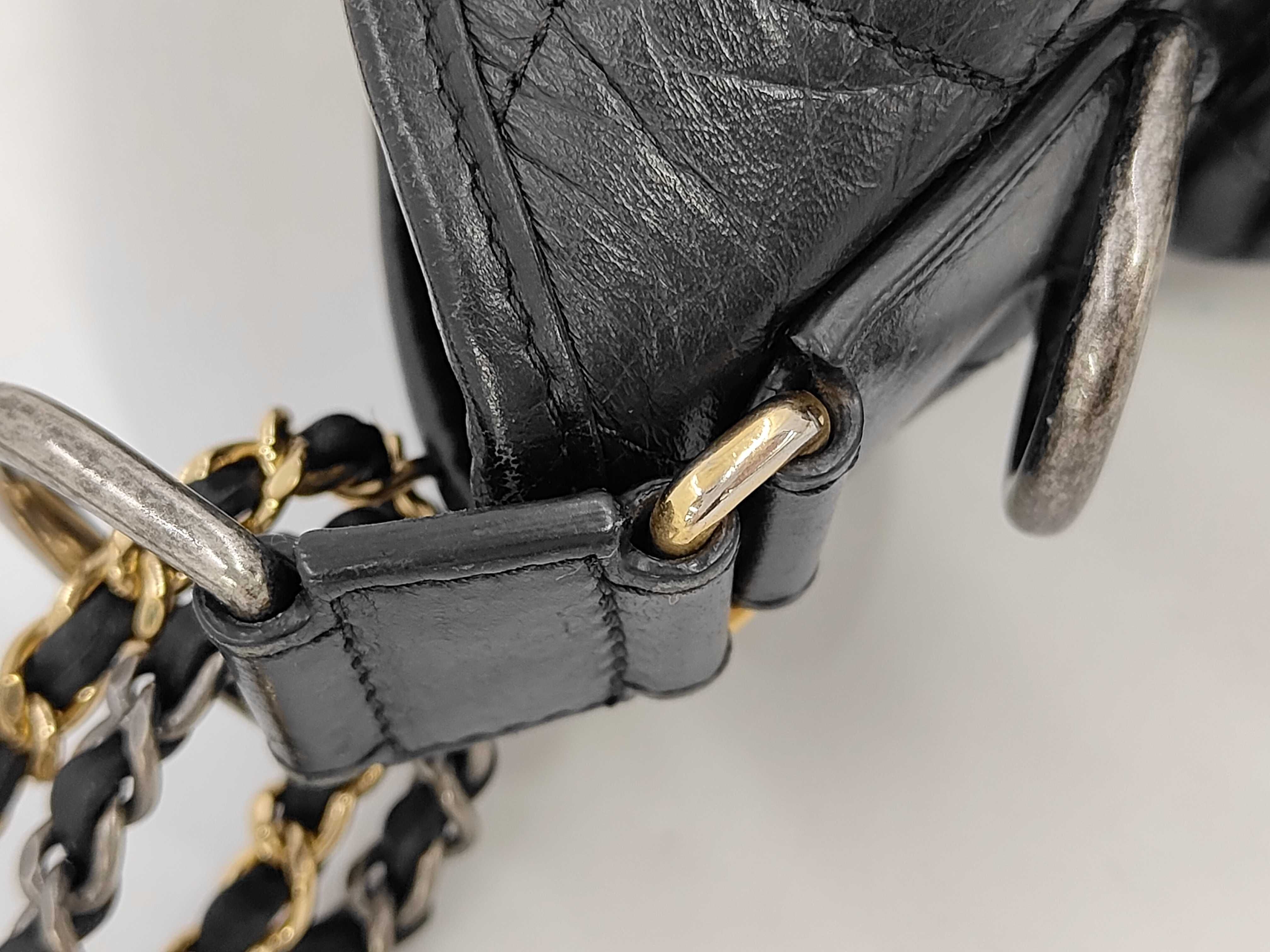 Gabrielle de Hoho Medium Black Aged Calf Leather Shoulder Bag (No. 24, A93824) — view 7