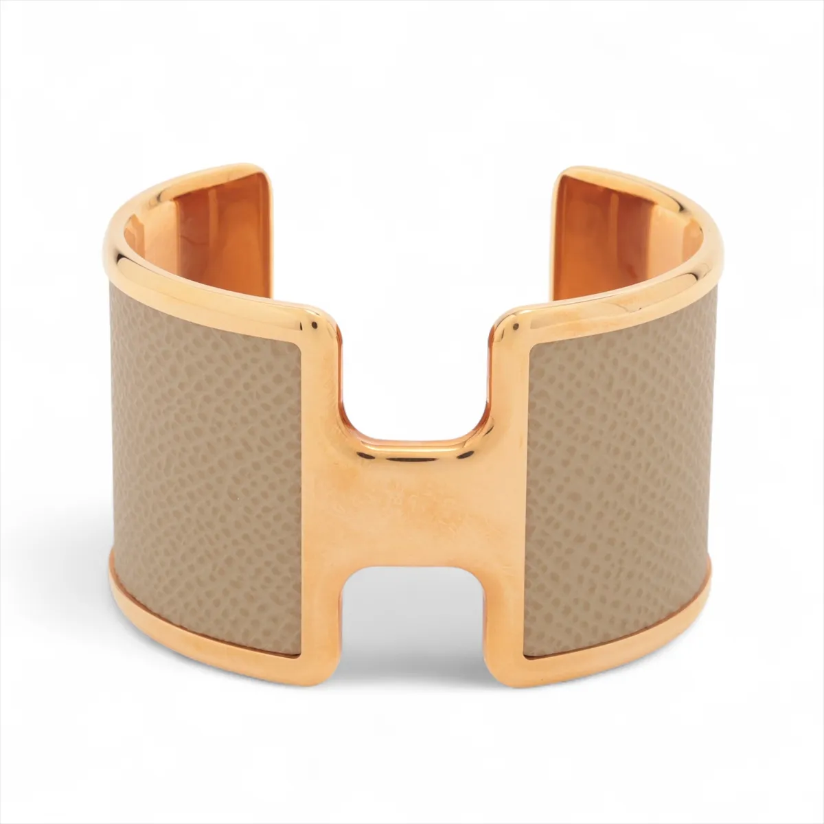 Olympe Bangle GP x Leather Gold