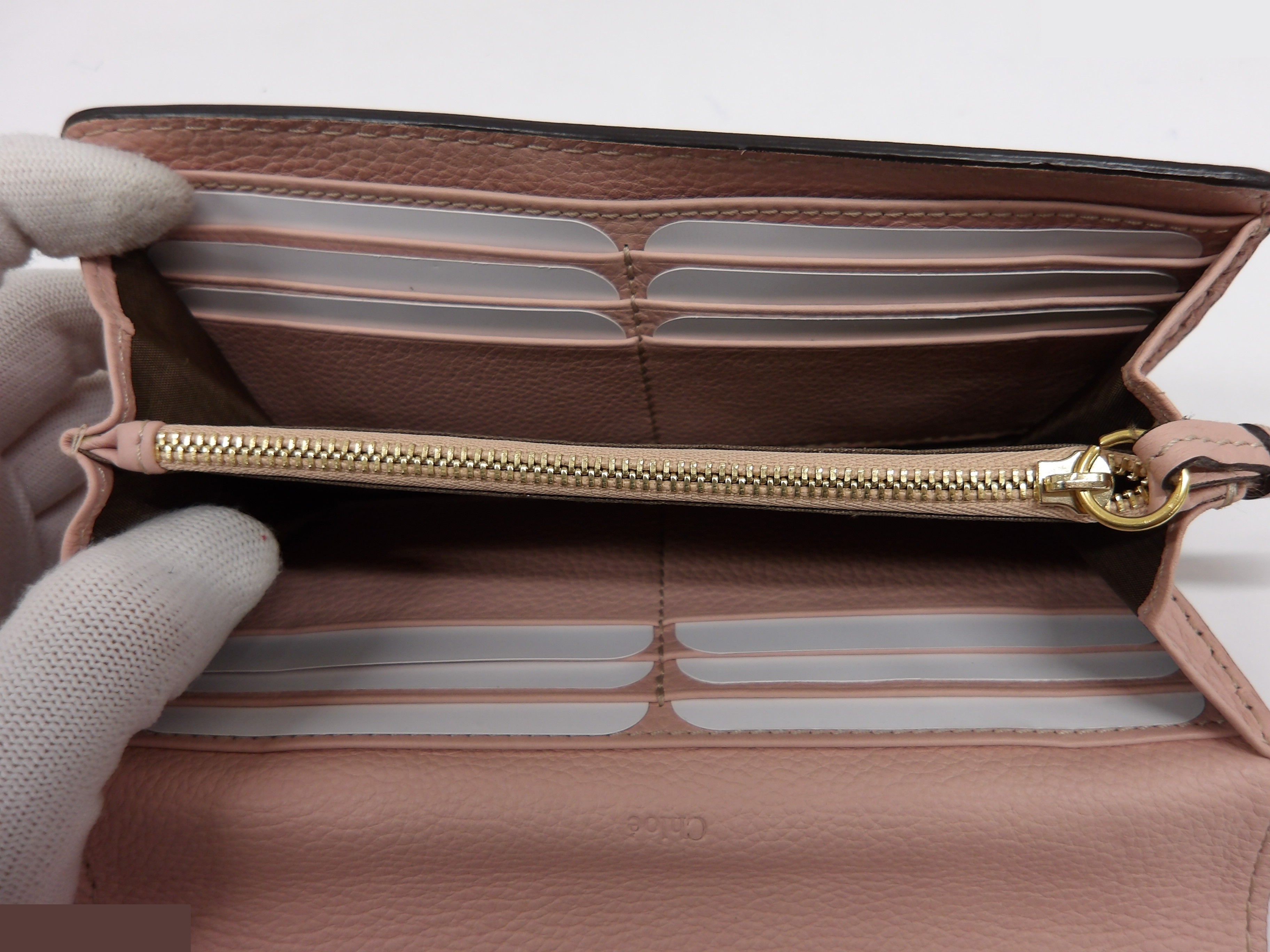 Marcie Flap Long Wallet, Gold Hardware — view 3