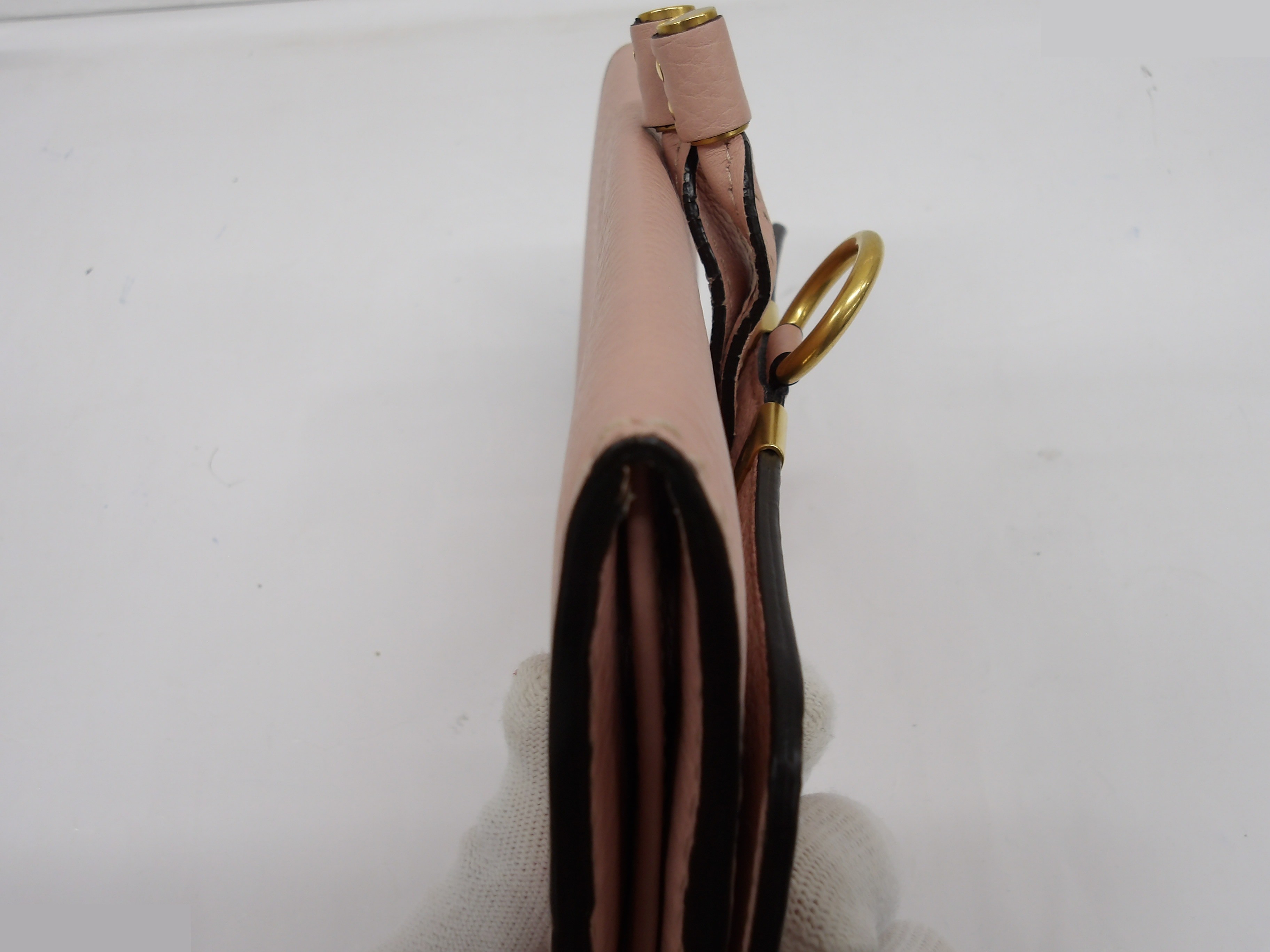 Marcie Flap Long Wallet, Gold Hardware — view 7