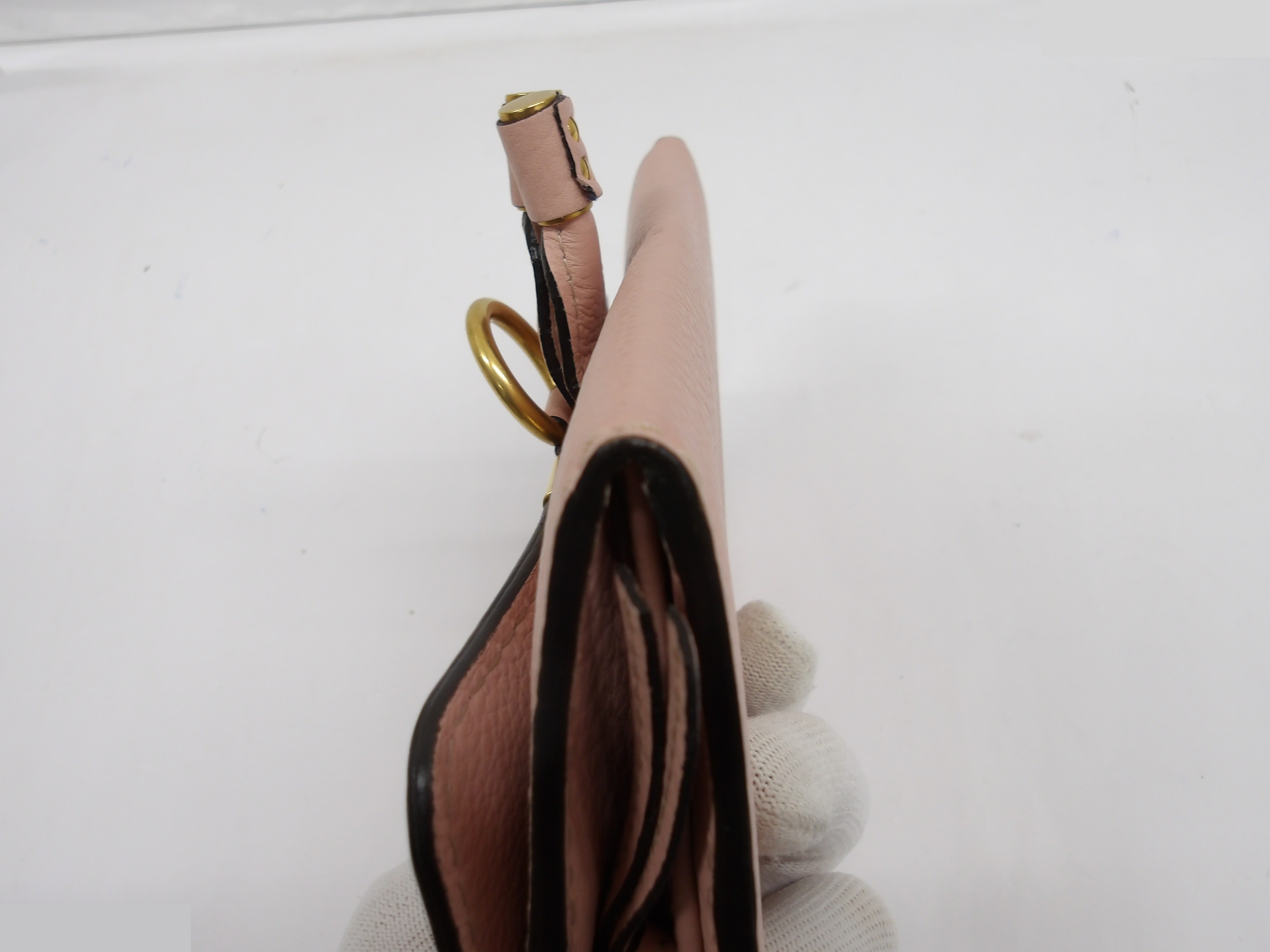 Marcie Flap Long Wallet, Gold Hardware — view 8