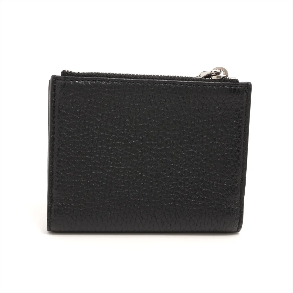 Vitello Dino Leather Compact Wallet Black — view 2