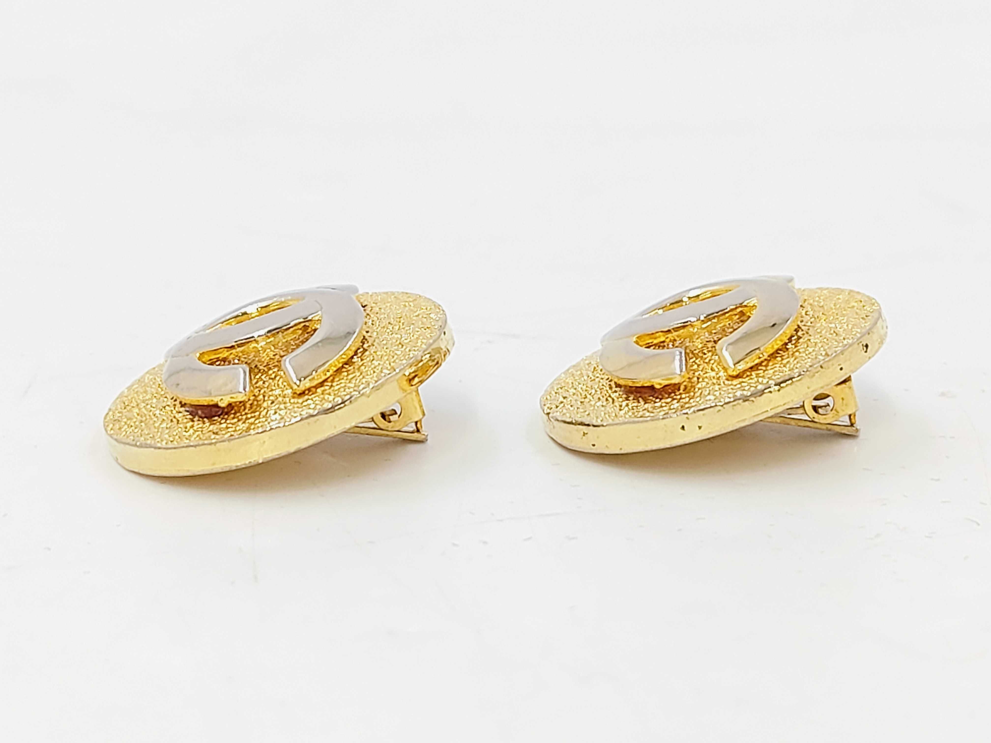 Round Coco Gold x Silver Earrings (YG) — view 4