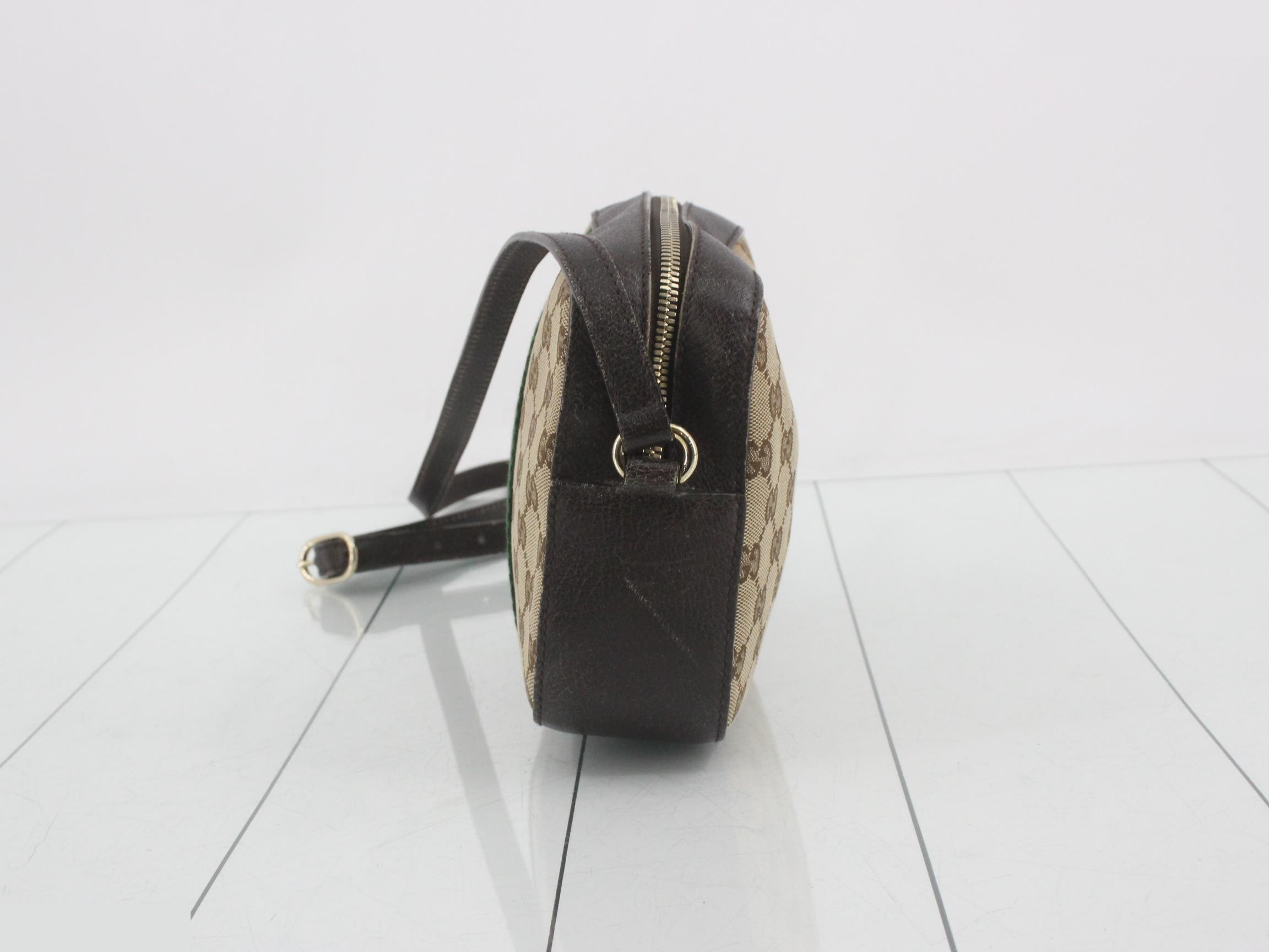 GG Canvas Bee Sherry Line Small Camera Bag — view 3