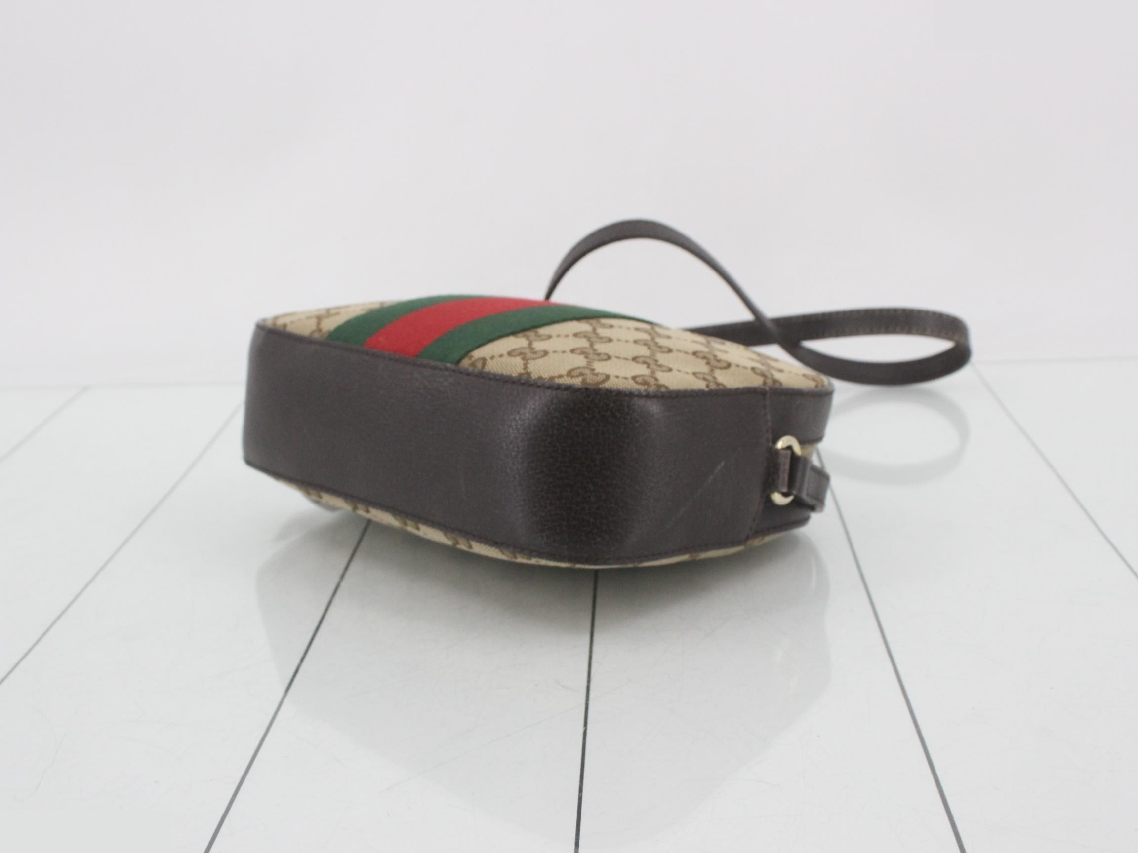 GG Canvas Bee Sherry Line Small Camera Bag — view 6