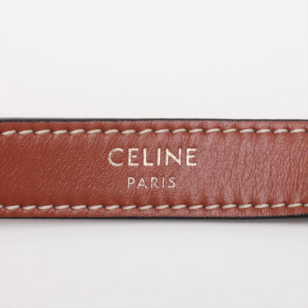 Triomphe Ava PVC x Leather Shoulder Bag, Black x Brown — view 8