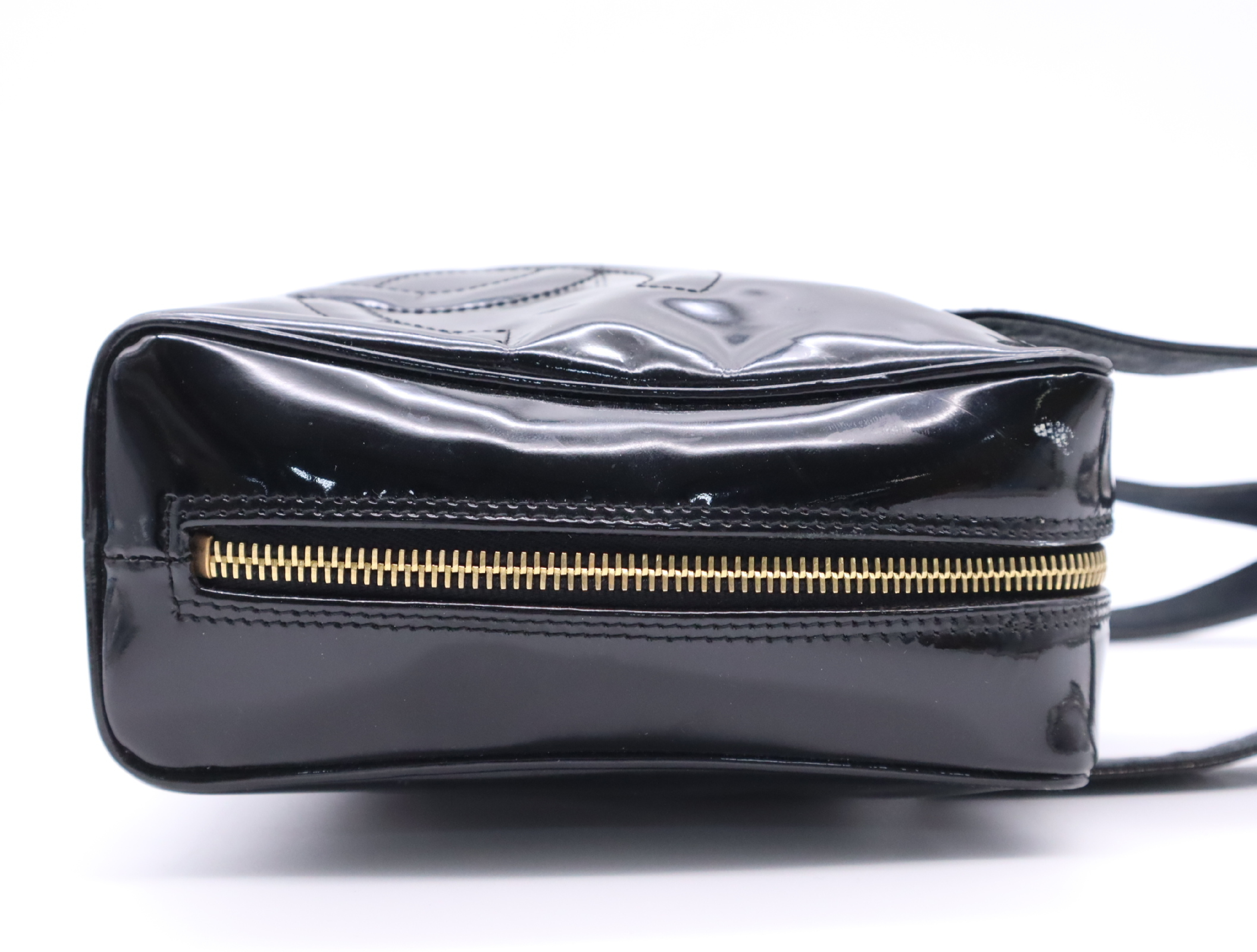 Enamel Triple Coco Handbag, Black, Gold Hardware, with original seal, 956630 Handbag — view 5