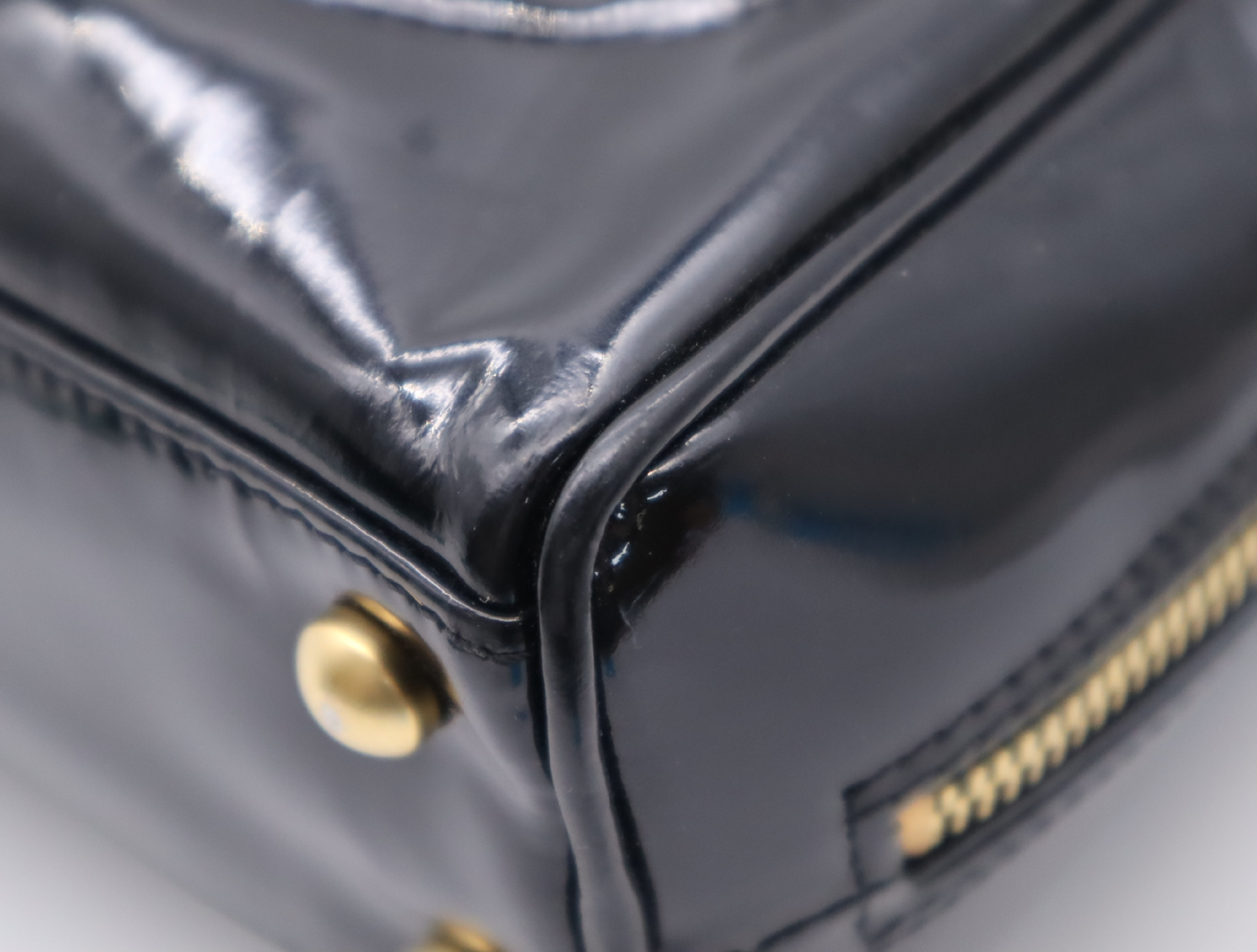 Enamel Triple Coco Handbag, Black, Gold Hardware, with original seal, 956630 Handbag — view 7