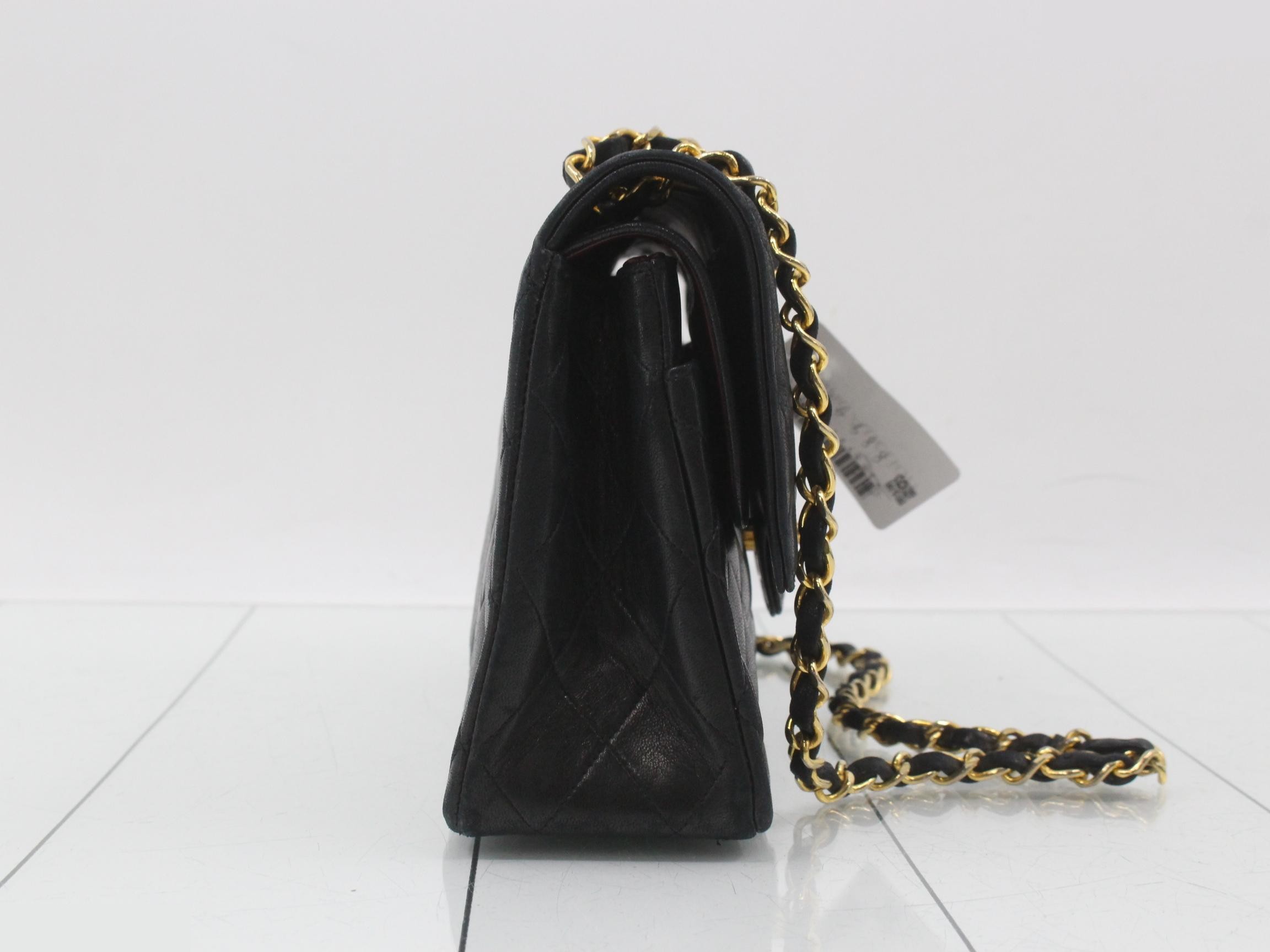 Matelassé Leather Turnlock Double Flap Double Chain Shoulder Bag — view 4