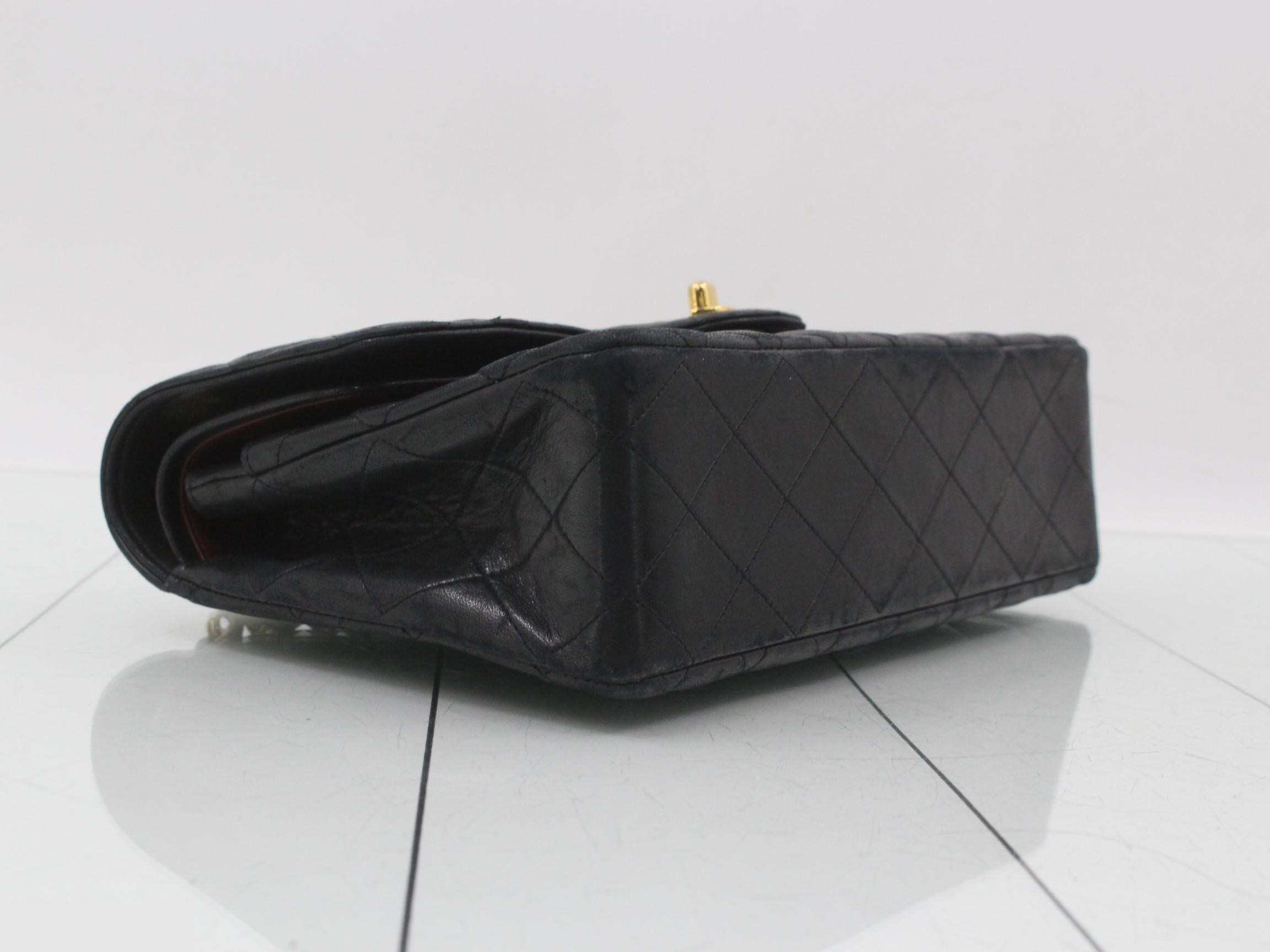 Matelassé Leather Turnlock Double Flap Double Chain Shoulder Bag — view 5