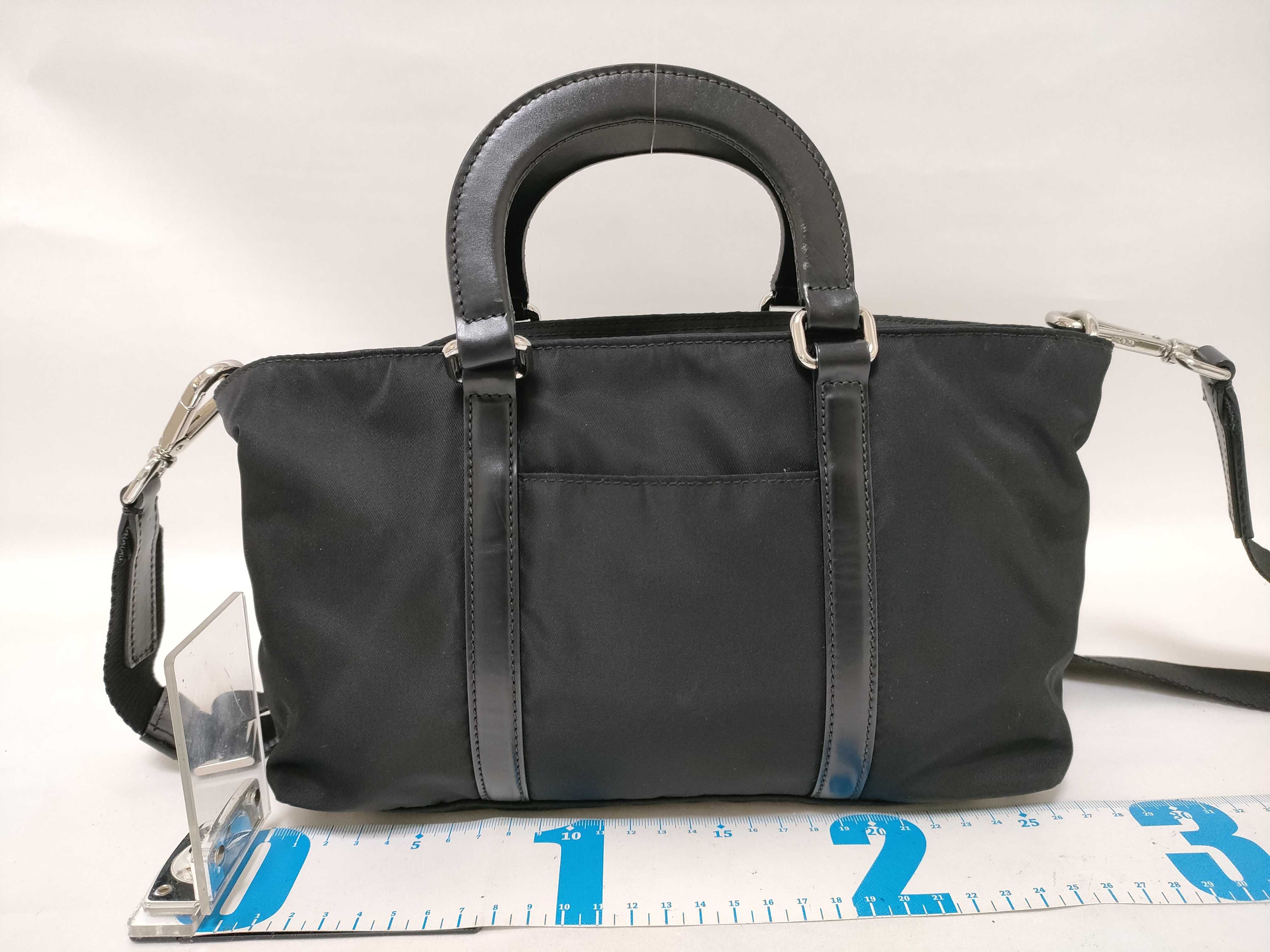 Nylon Prada Current Shoulder Bag Handbag Mini Boston Handbag — view 2