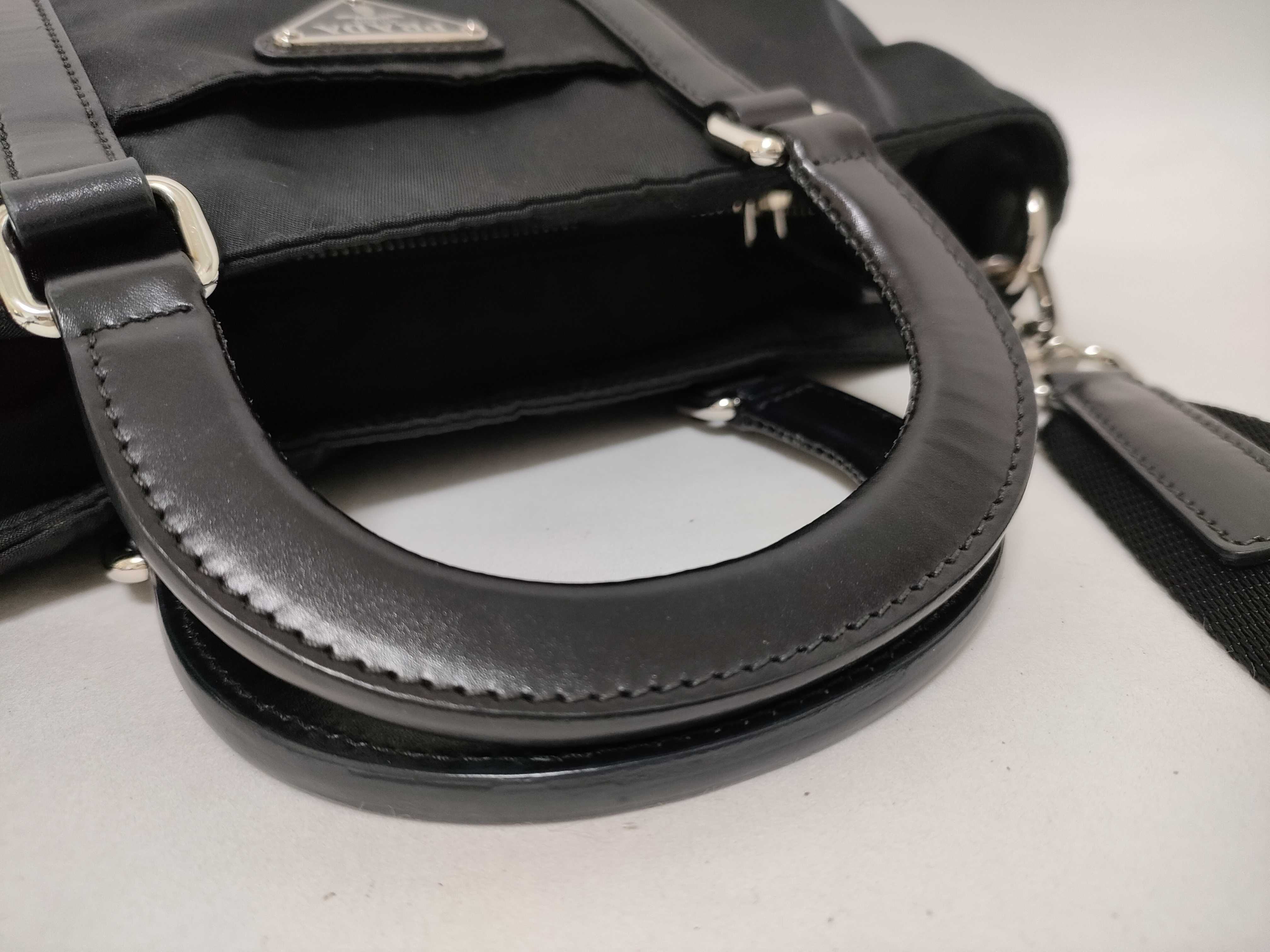 Nylon Prada Current Shoulder Bag Handbag Mini Boston Handbag — view 4