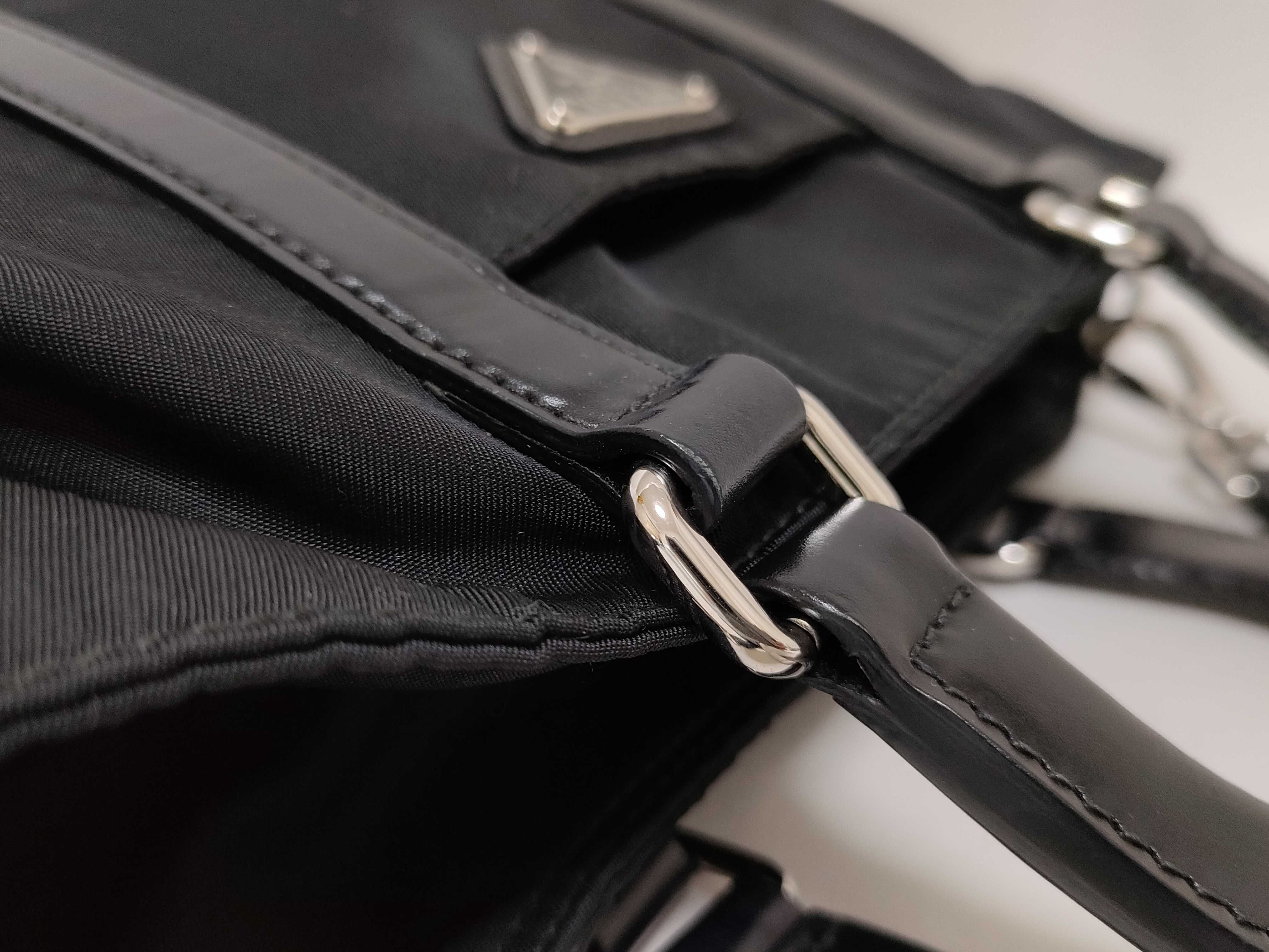 Nylon Prada Current Shoulder Bag Handbag Mini Boston Handbag — view 6